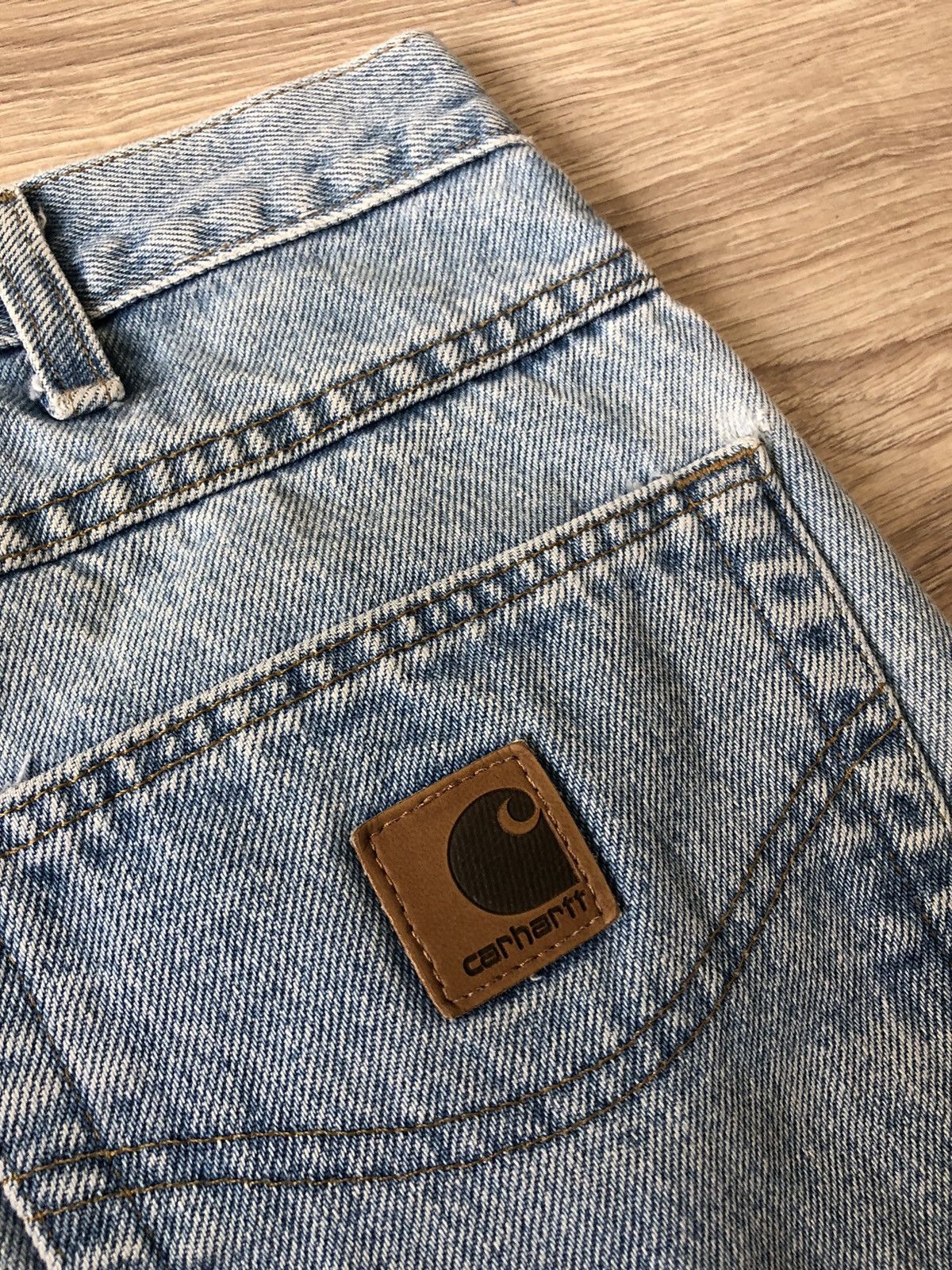 Carhartt × Vintage Vintage Carhartt Light Wash Denim Work Jeans Size US 40 / EU 56 - 4 Thumbnail
