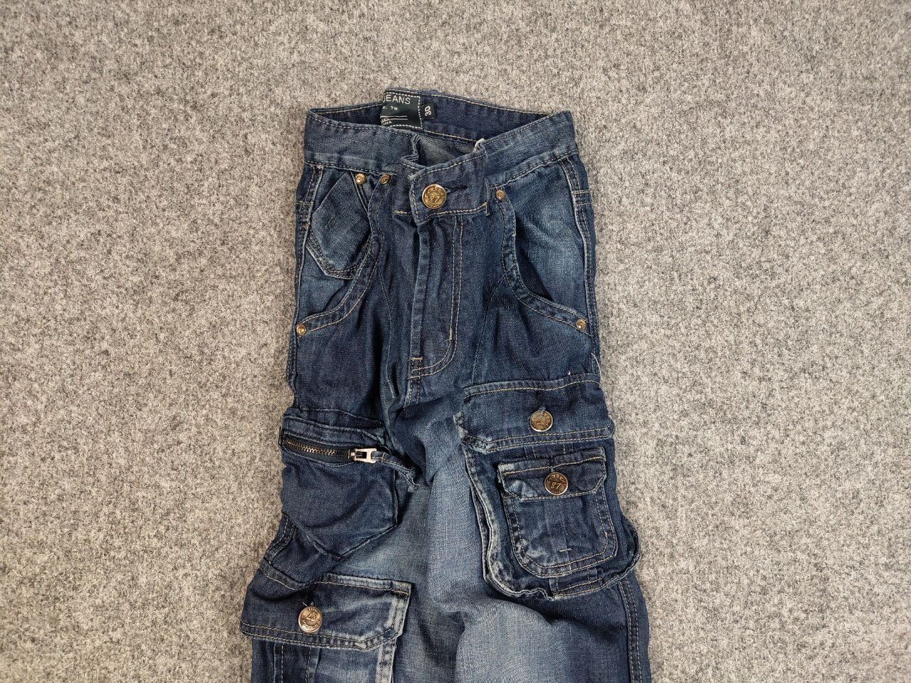 Japanese Brand Vintage if six was nine Style Y2K Faded Denim Cargo Jeans Size US 31 - 7 Thumbnail