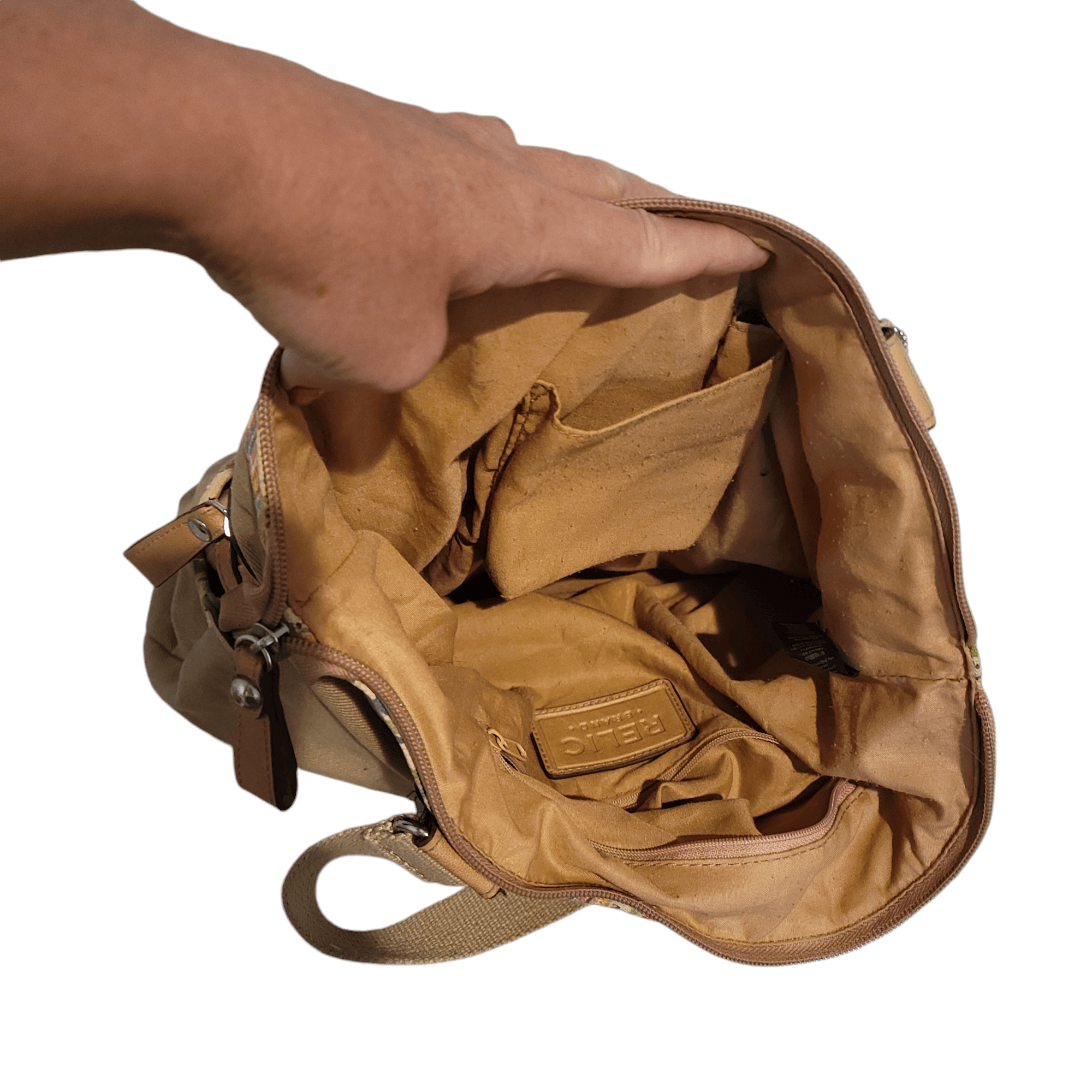 Relic Relic Tan Canvas Butterfly Bag Medium Large Size ONE SIZE - 6 Thumbnail