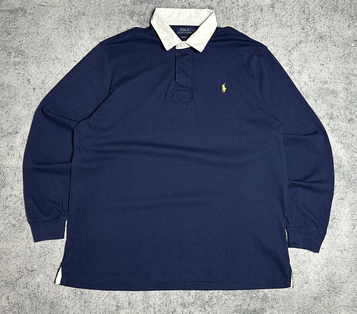 Polo Ralph Lauren Polo Ralph Lauren Rugby Longsleeve Blue Shirt Size US XXL / EU 58 / 5 - 1 Thumbnail