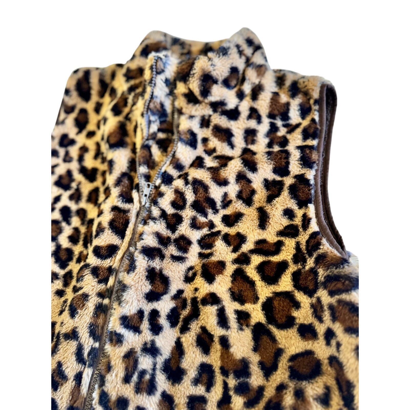 Other Zesica Leopard Fur Zip-Up Vest with Pockets | Size Large Size L / US 10 / IT 46 - 2 Thumbnail