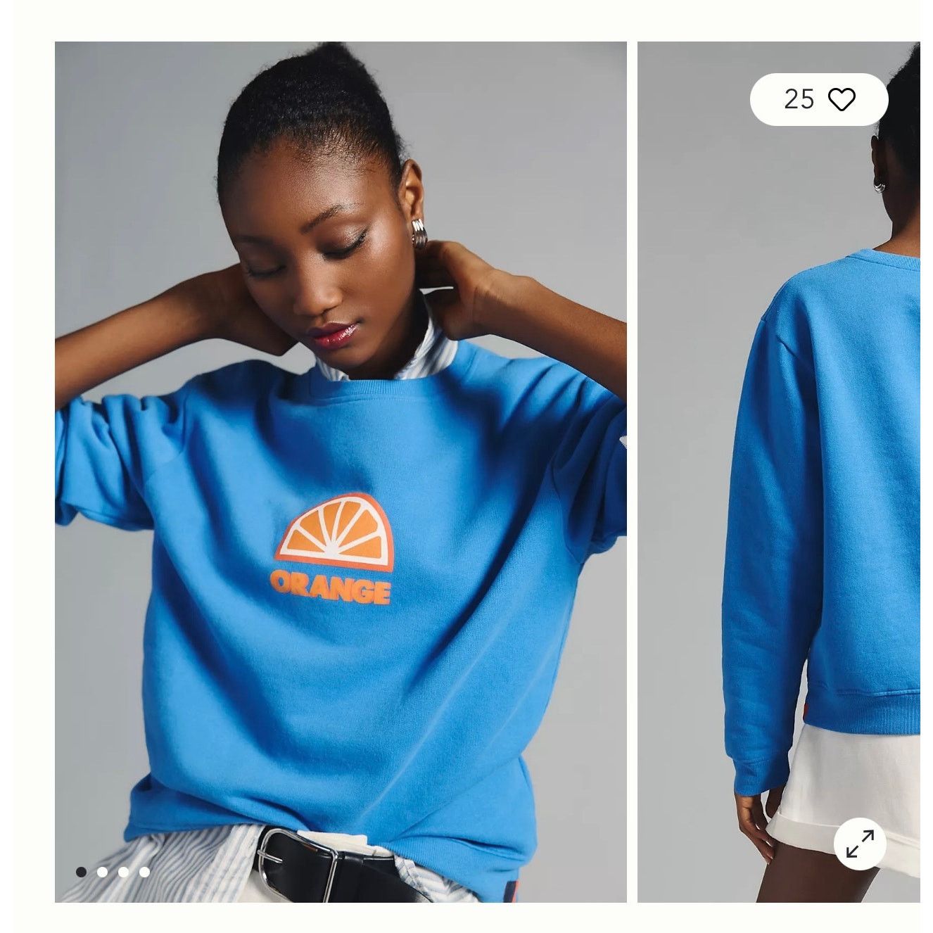 KULE KULE The Raleigh Orange Slice Sweatshirt Blue Size Medium Size M / US 6-8 / IT 42-44 - 1 Thumbnail