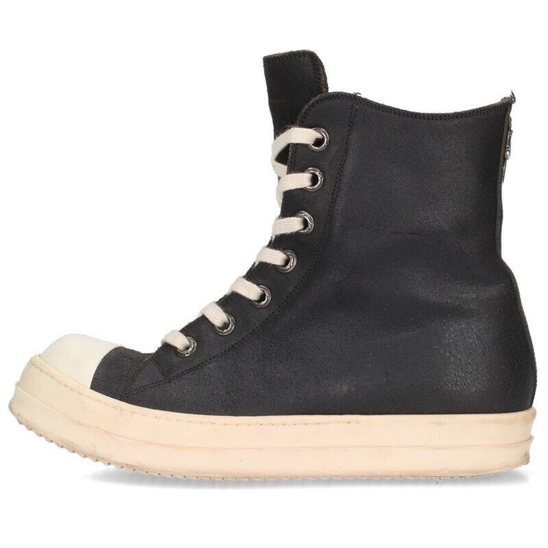 Chrome Hearts Ramones Silver Leather High Tops Shoes, Men's (Size 8)