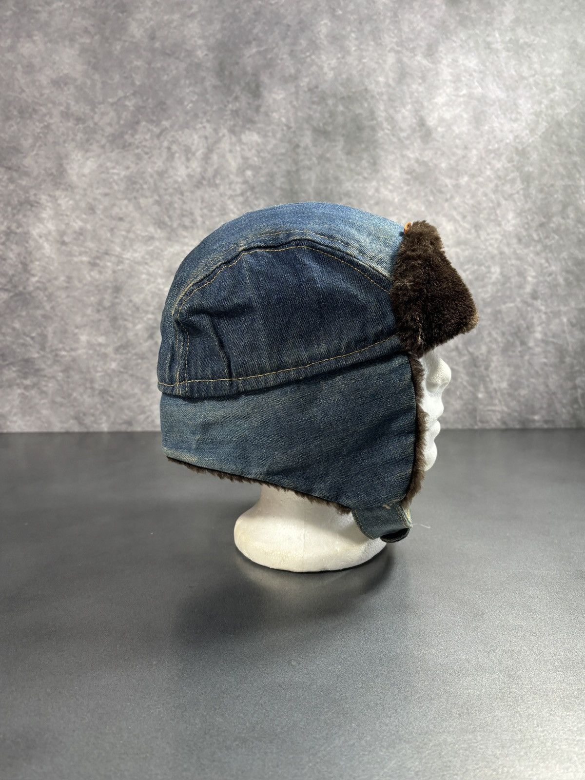 Levi's Vintage Levi's Orange Tab Hat Denim Ushanka Trapper 70s 80s Size ONE SIZE - 19 Thumbnail