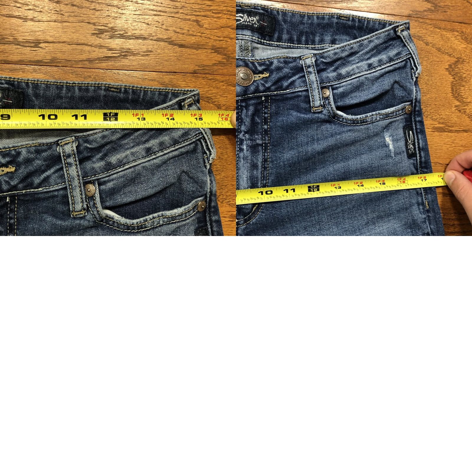 Silver Jeans Co. Silver Jeans Mazy Jeans Womens 30x29 Blue Denim Skinny Stretch Regular Waist 30 Inseam 29 Distressed Casual Logo Cowboy Size 30" / US 8 / IT 44 - 9 Thumbnail