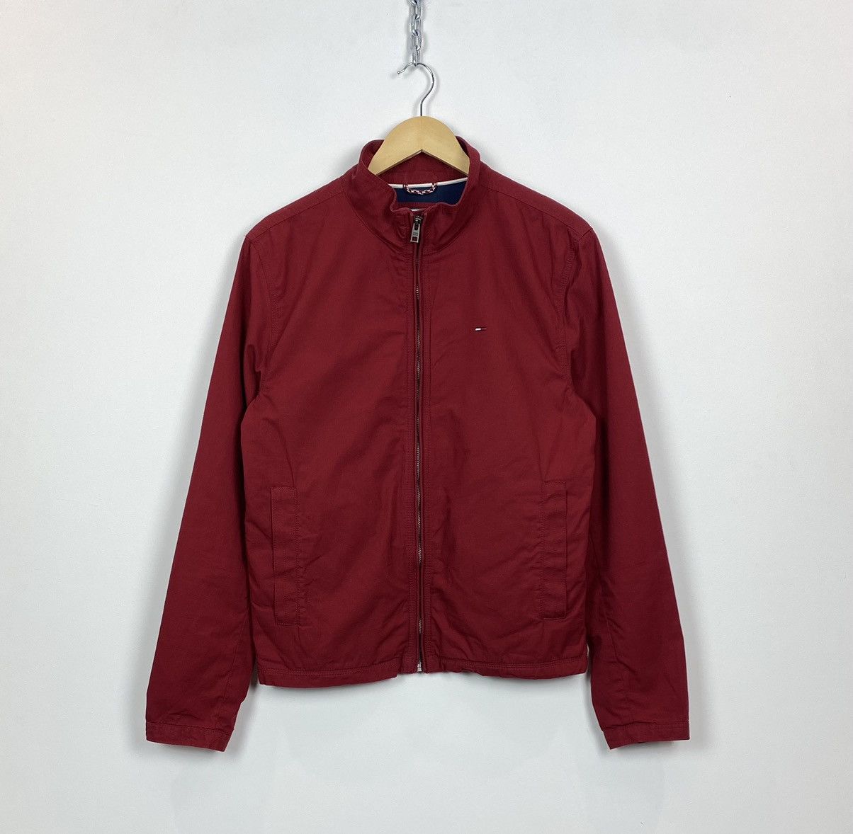 Tommy Hilfiger Hilfiger Denim Full Zip Bomber Jacket Size M Red Cotton Size US M / EU 48-50 / 2 - 1 Thumbnail