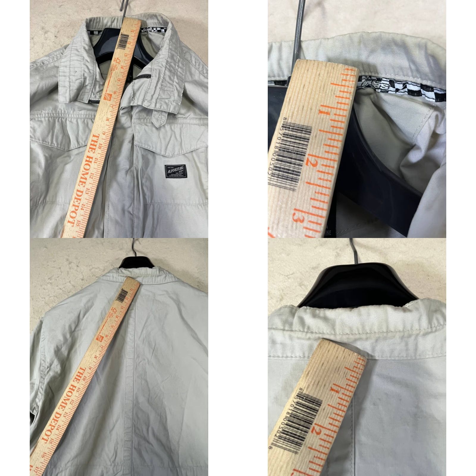Alpinestars Alpinestars Jacket Mens Large Quilted Flannel Cotton Blend Beige Work Overshirt Mid-Length Size US L / EU 52-54 / 3 - 8 Thumbnail