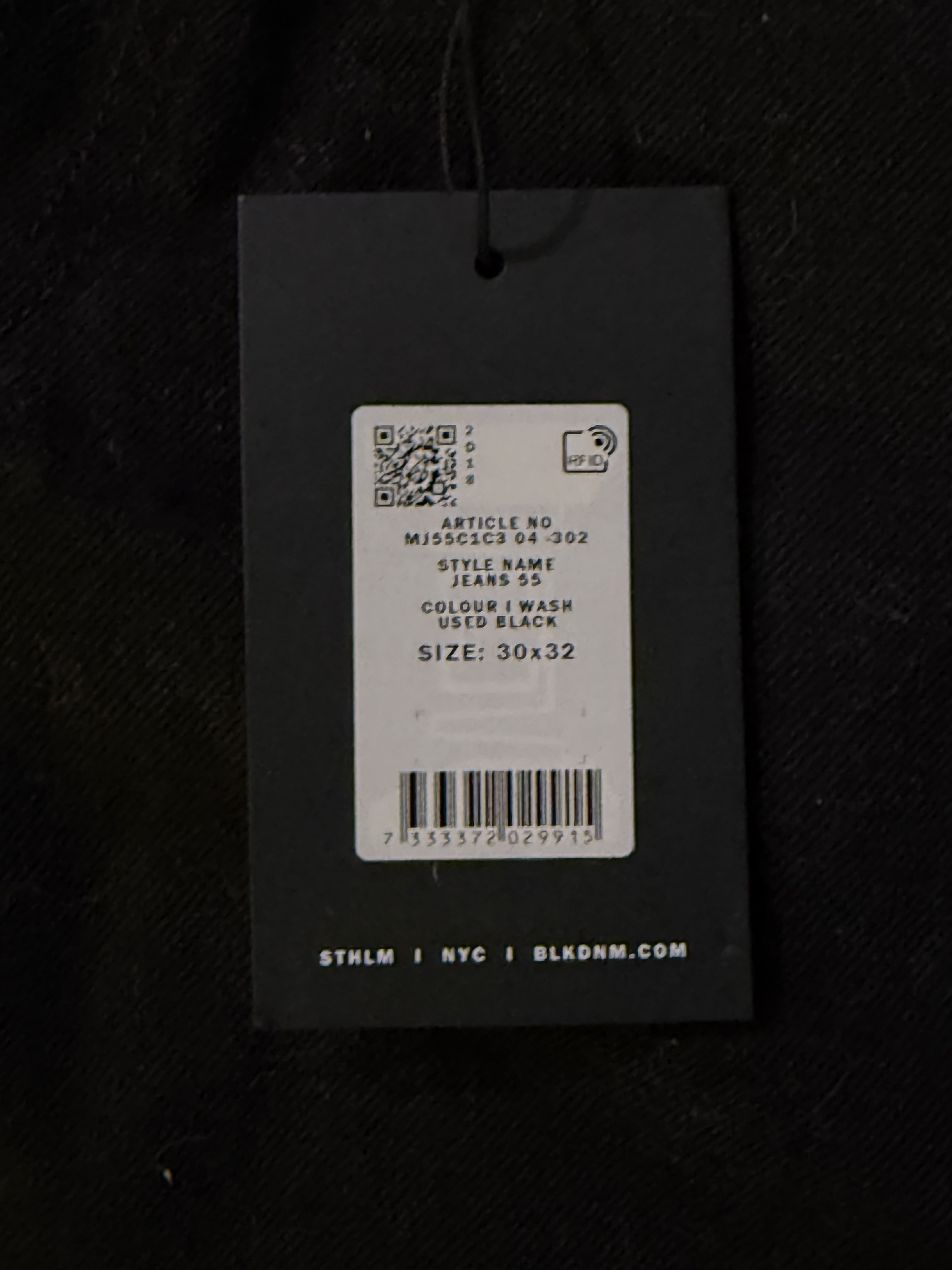 Blk Dnm BLK DNM NYC 'JEANS 55' BLACK JEANS 30X32 Size US 30 / EU 46 - 2 Thumbnail