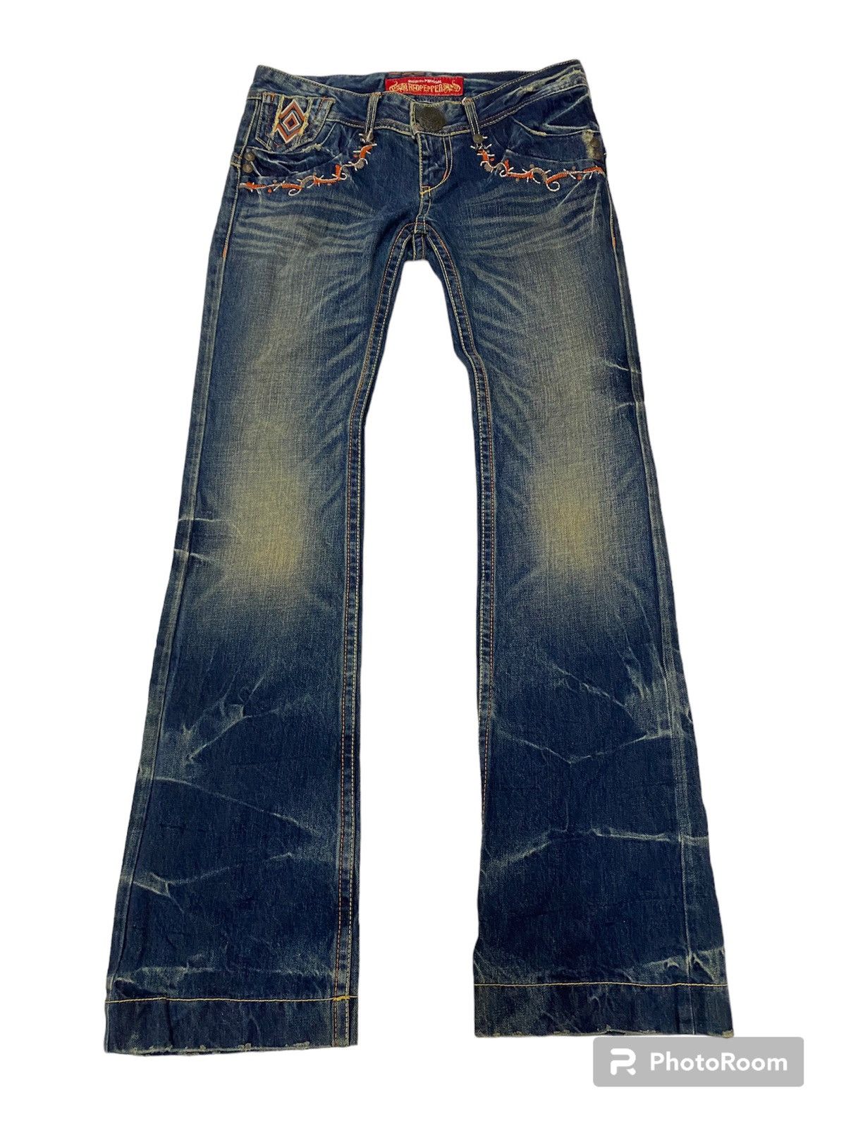 image of Hysteric Glamour Redpepper Denim Bootcut Flare With Embroidery Native Design in Blue, Women's (Size