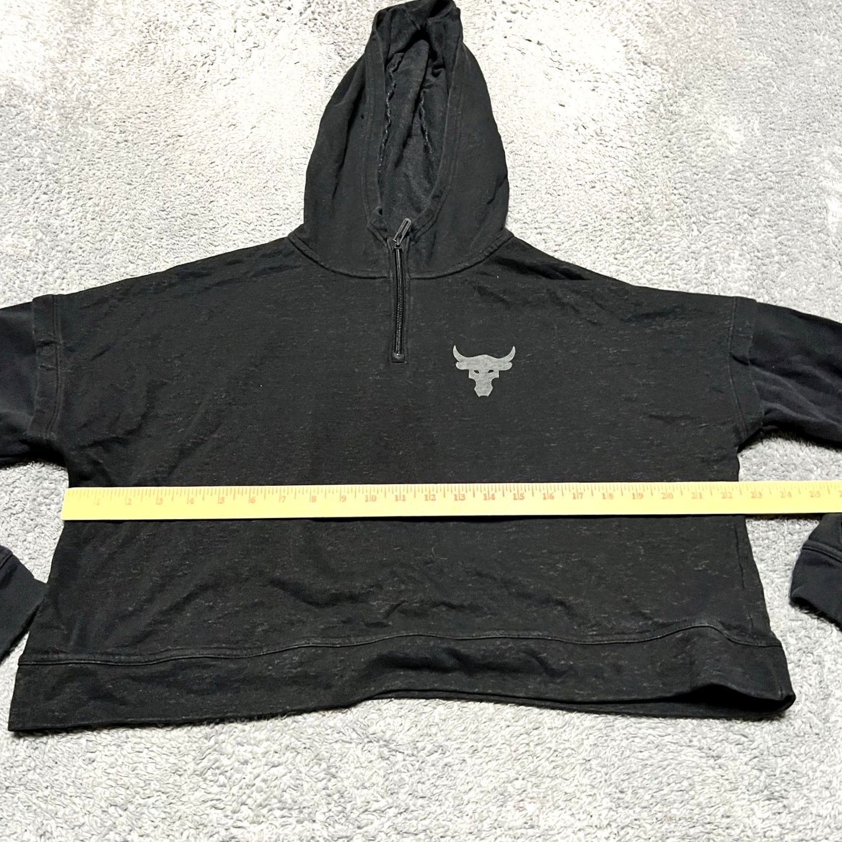 Under Armour Under Armour Project Rock Hoodie Womens Small 1/4 Zip Warrior Mana Black S Womens Hoodie Size S / US 4 / IT 40 - 3 Thumbnail