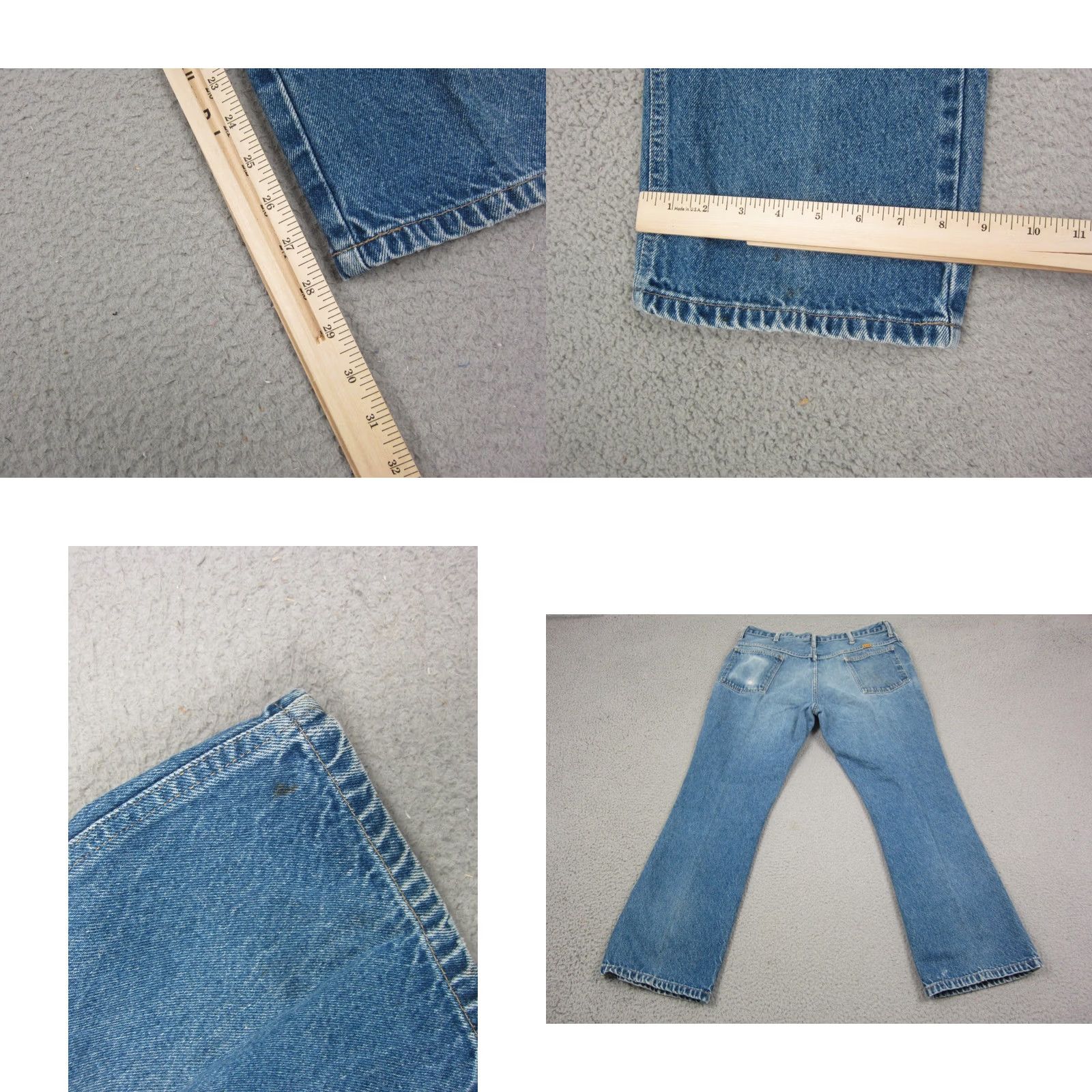 Denime VINTAGE Rustler Jeans Mens 38x30 Blue Denim Straight 5-Pocket Cotton Pants 80s 90s W Size US 38 / EU 54 - 10 Thumbnail