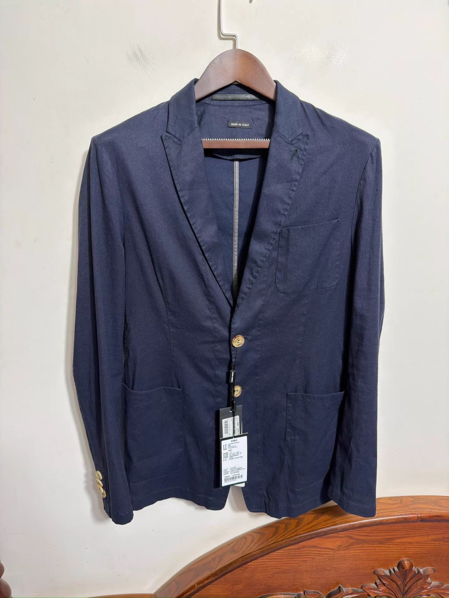 Giorgio Armani Blue Single-Breasted Light Jacket Size US XXS / EU 40 - 1 Thumbnail