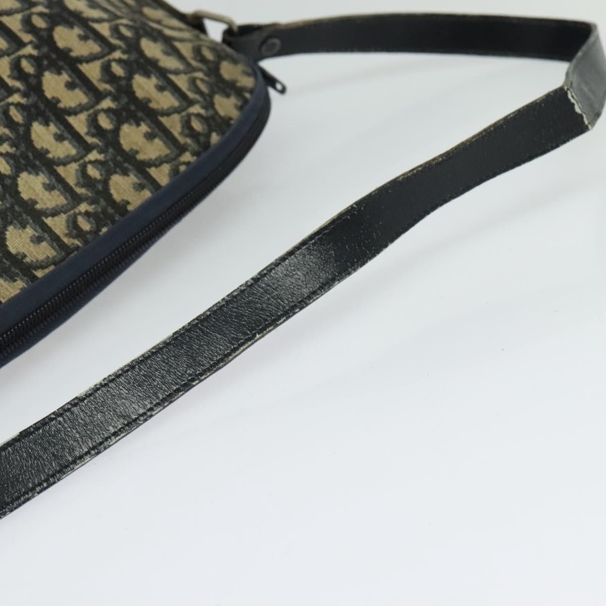 Dior DIOR Trotter Canvas Shoulder Bag Navy Gold Size ONE SIZE - 7 Thumbnail