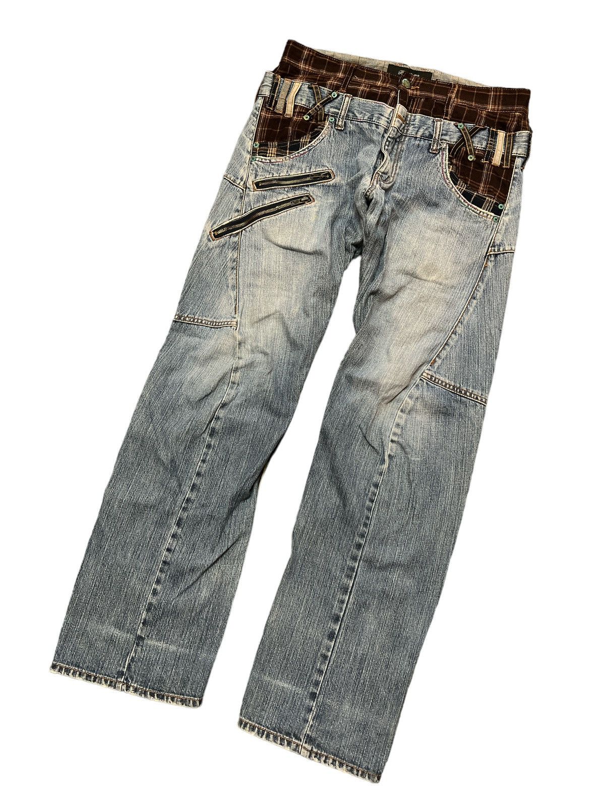 Japanese Brand × Vintage DOUBLE WAIST💥BREATHMINT TWIST DISTRESSED DENIM PANT Size US 32 / EU 48 - 6 Thumbnail