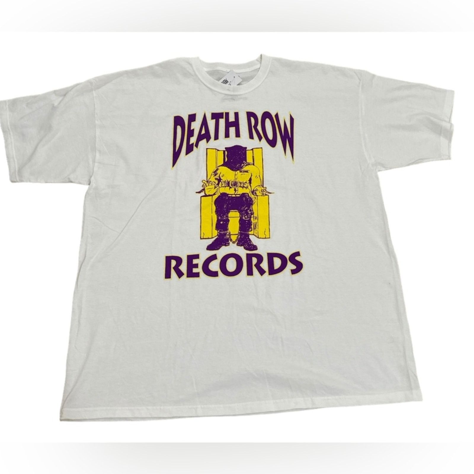 Death Row Records NWT Death Row Records Colorful Core Chair Logo Tee Size US XXL / EU 58 / 5 - 1 Thumbnail