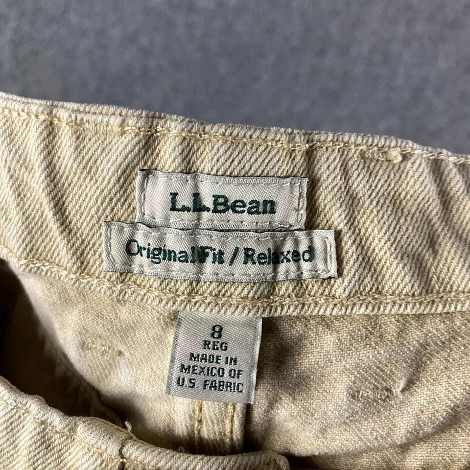 L.L. Bean LL Bean Jeans Women's 8 Regular Relaxed Original Fit Beige Size 30" / US 8 / IT 44 - 8 Thumbnail