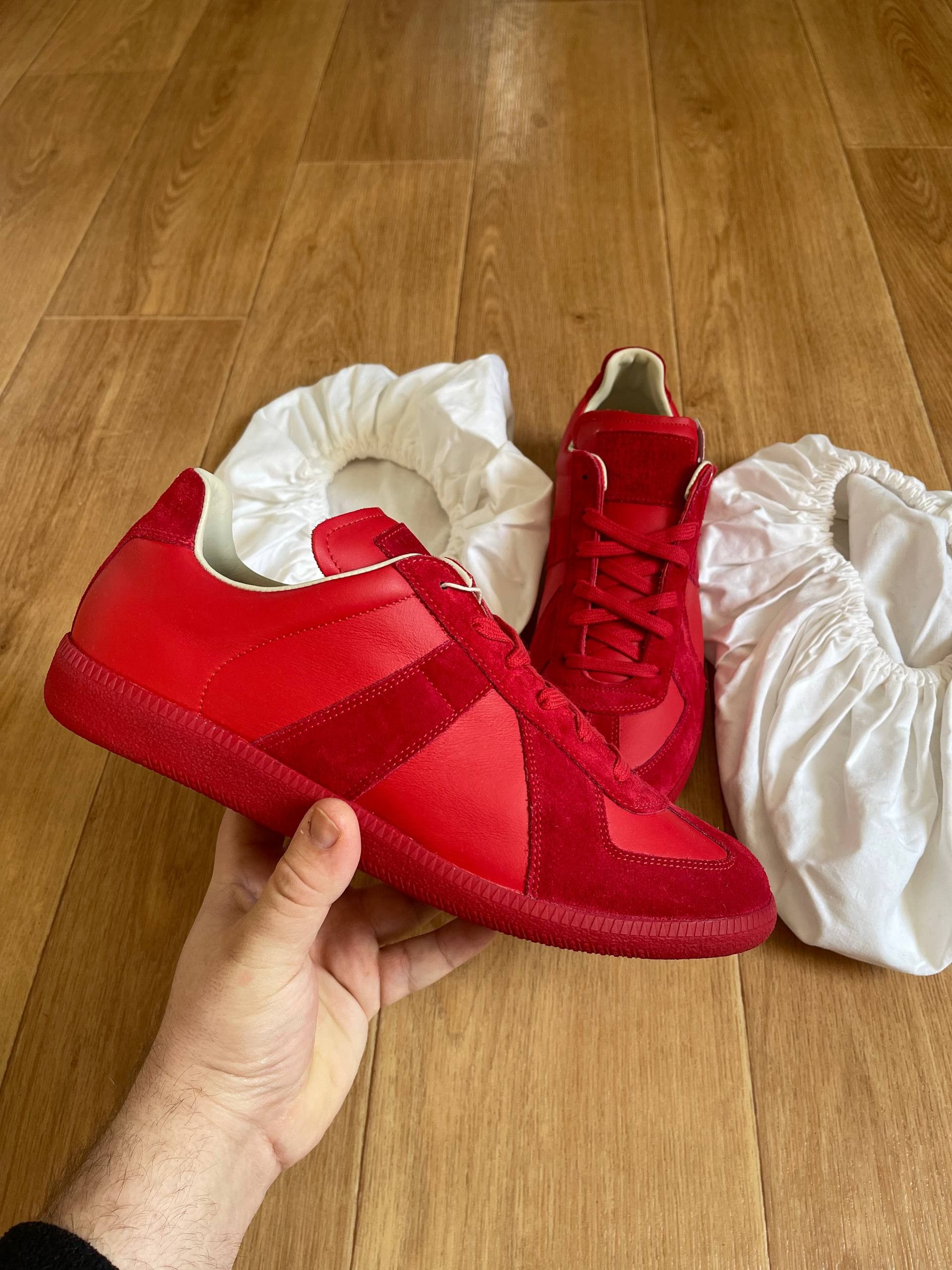 Maison Margiela Maison Martin Margiela MMM Low tTop Replica Red Sneaers Sz43 Size US 10 / EU 43 - 19 Thumbnail
