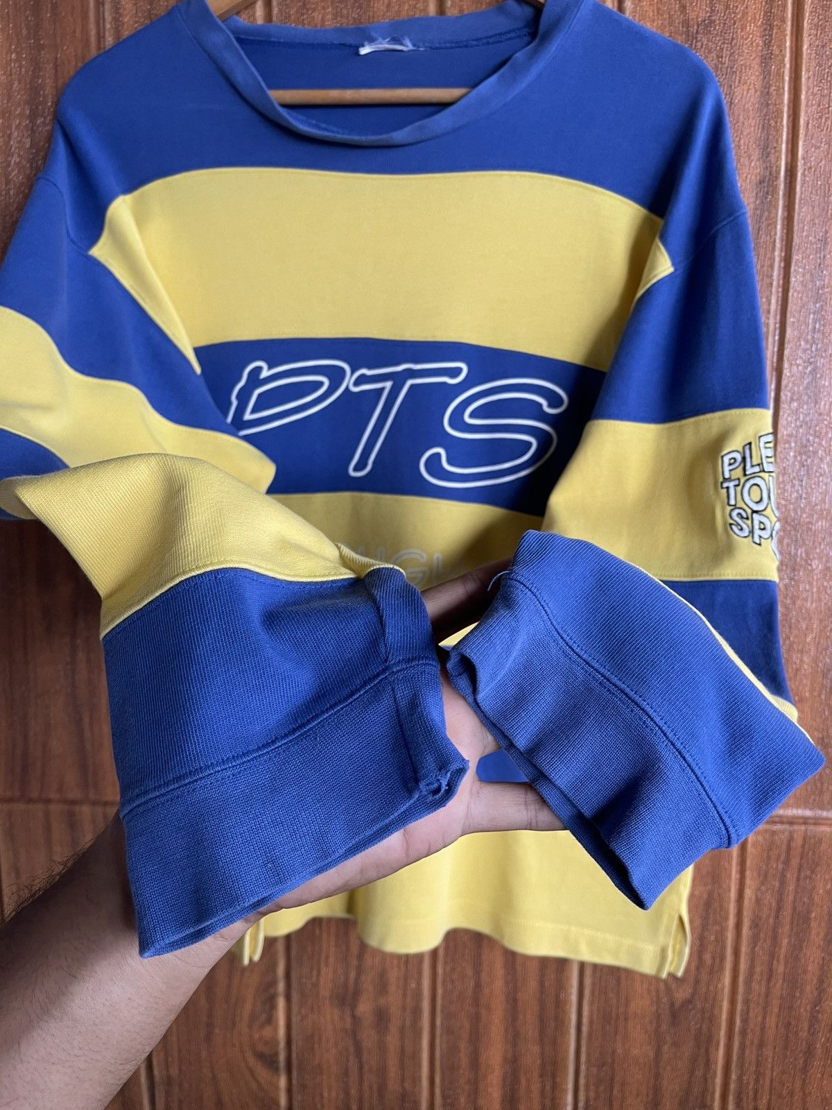 OVER THE STRiPES Vintage’90s🔥PLENTY TOUCH SPORT🔥Big Logo Spellout Striped Size US L / EU 52-54 / 3 - 4 Thumbnail