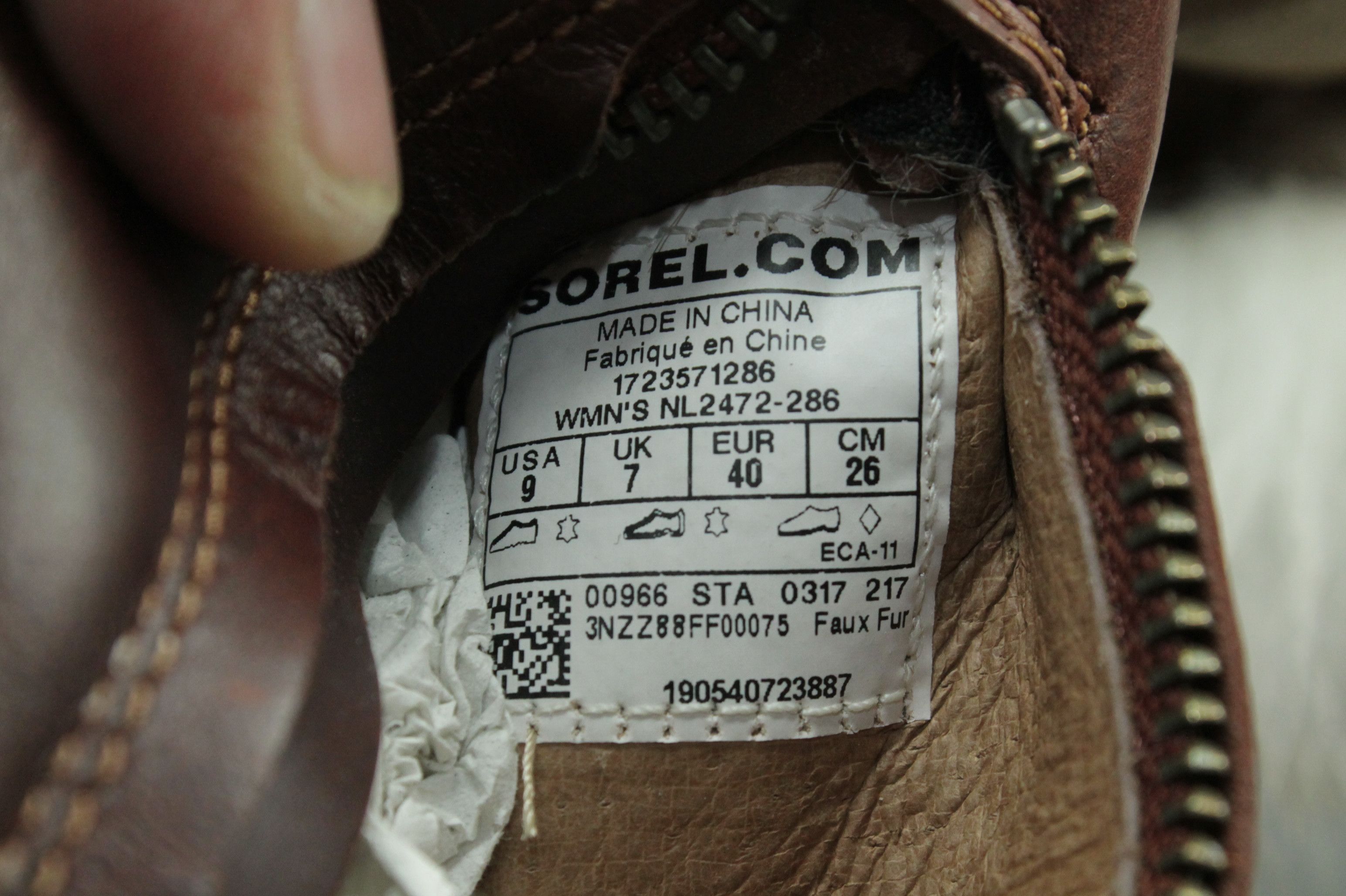 SOREL Sorel Park City Lux Brown Leather Wedge Booties Faux Fur Size US 8 / IT 38 - 17 Thumbnail