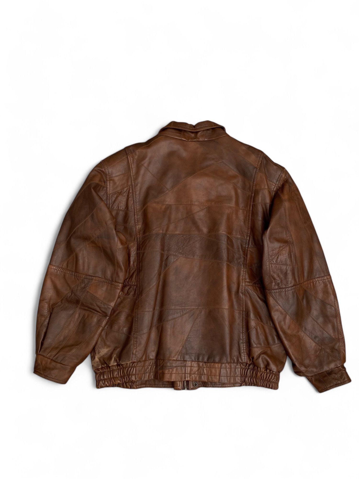 Genuine Leather × Vintage Vintage Patchwork Leather Jacket Size US XL / EU 56 / 4 - 5 Thumbnail
