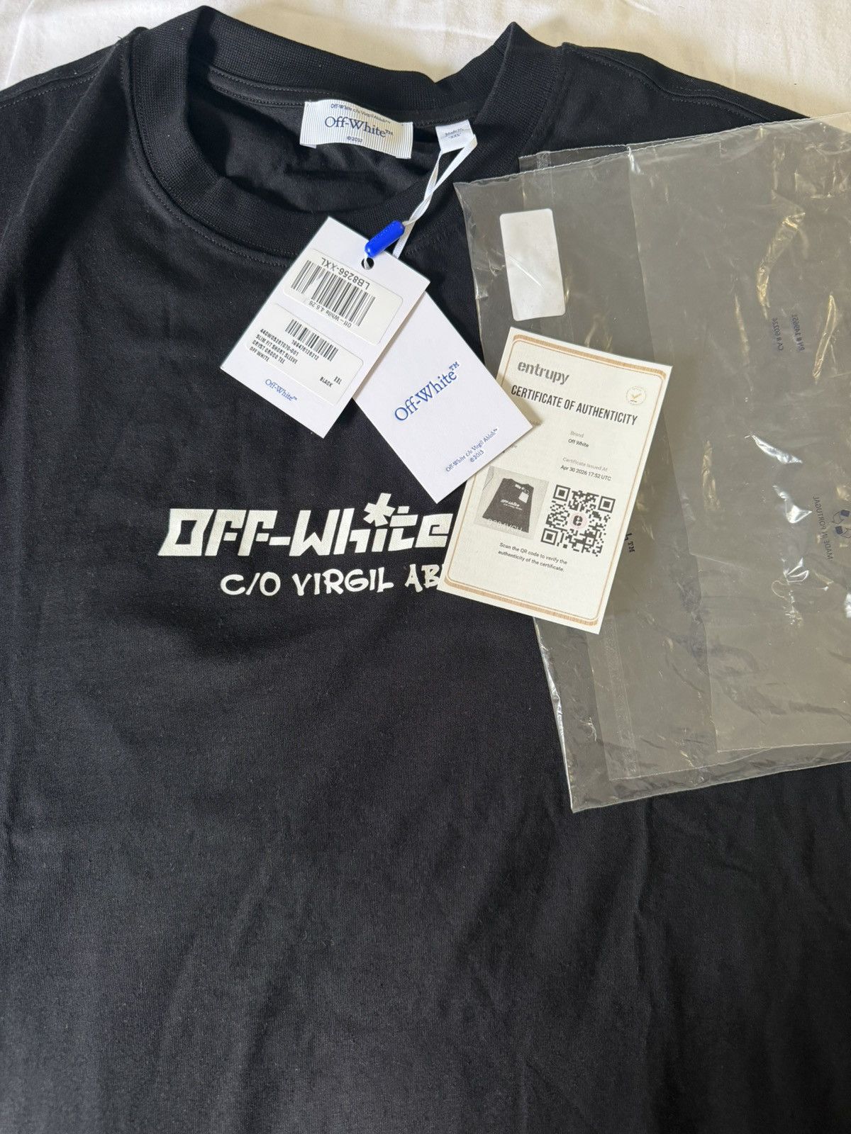 Off-White Off-White c/o Virgil Abloh Black Slim Fit T-Shirt Size US XXL / EU 58 / 5 - 9 Thumbnail