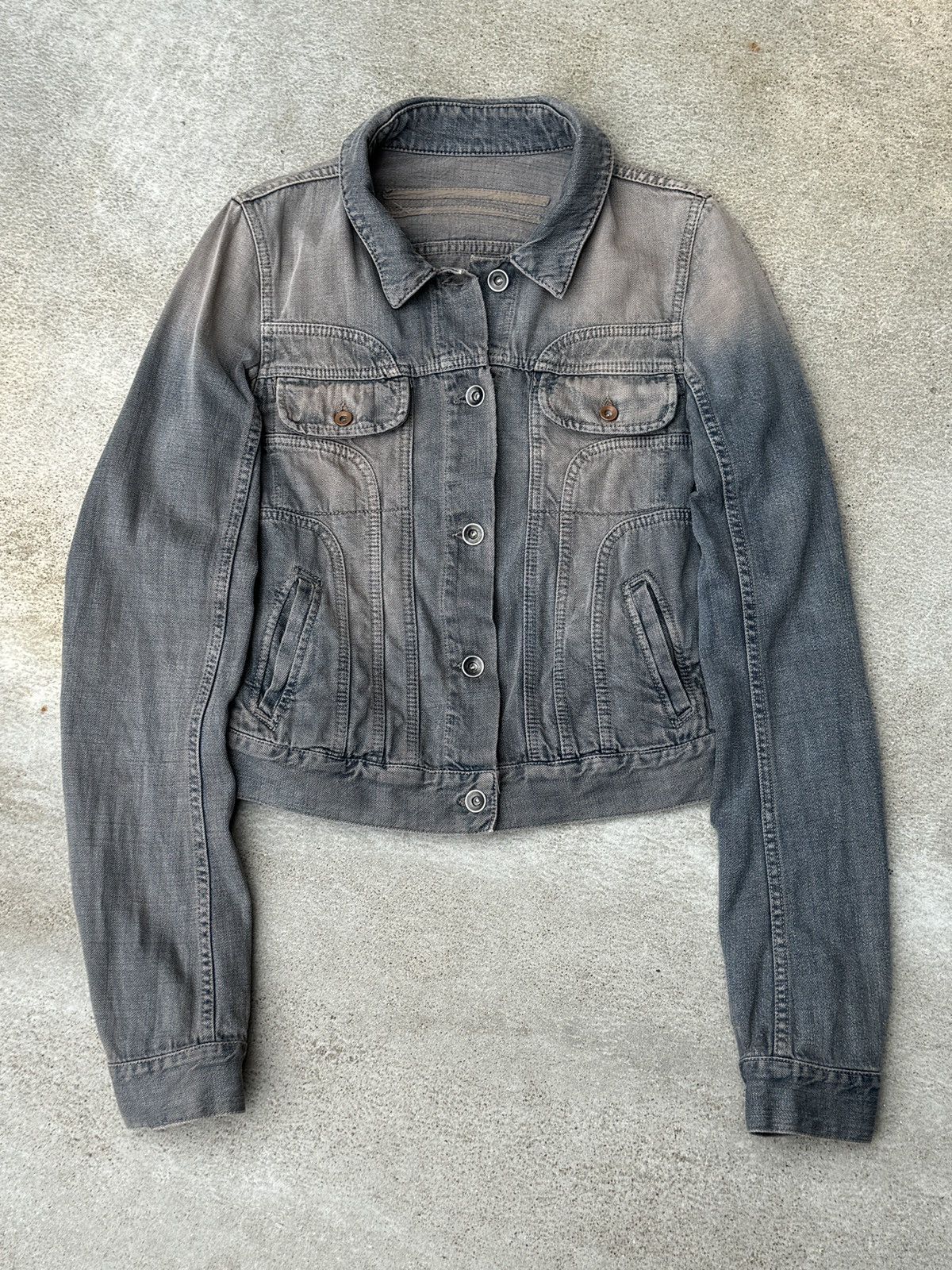 Rick Owens DRKSHDW Denim Trucker Jacket in Vintage Indigo