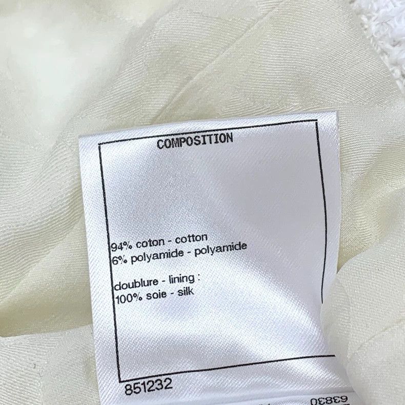 Chanel Chanel 22 white cotton round-neck sleeveless single-breast Size XXS / US 00 / IT 34 - 8 Thumbnail
