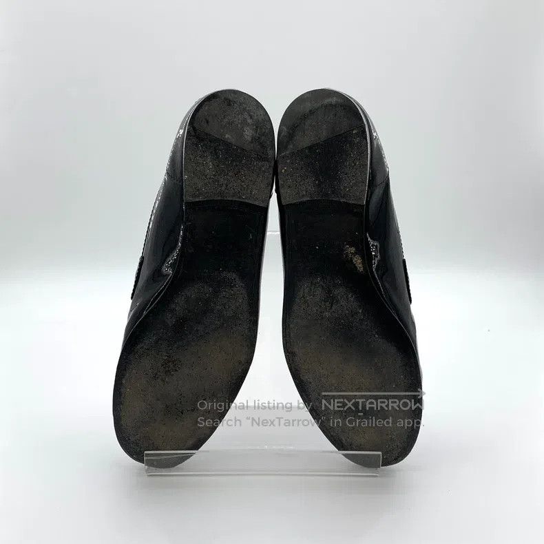 Gucci Gucci Black patent leather shiny horse buckle casual flat Size US 5 / IT 35 - 5 Thumbnail