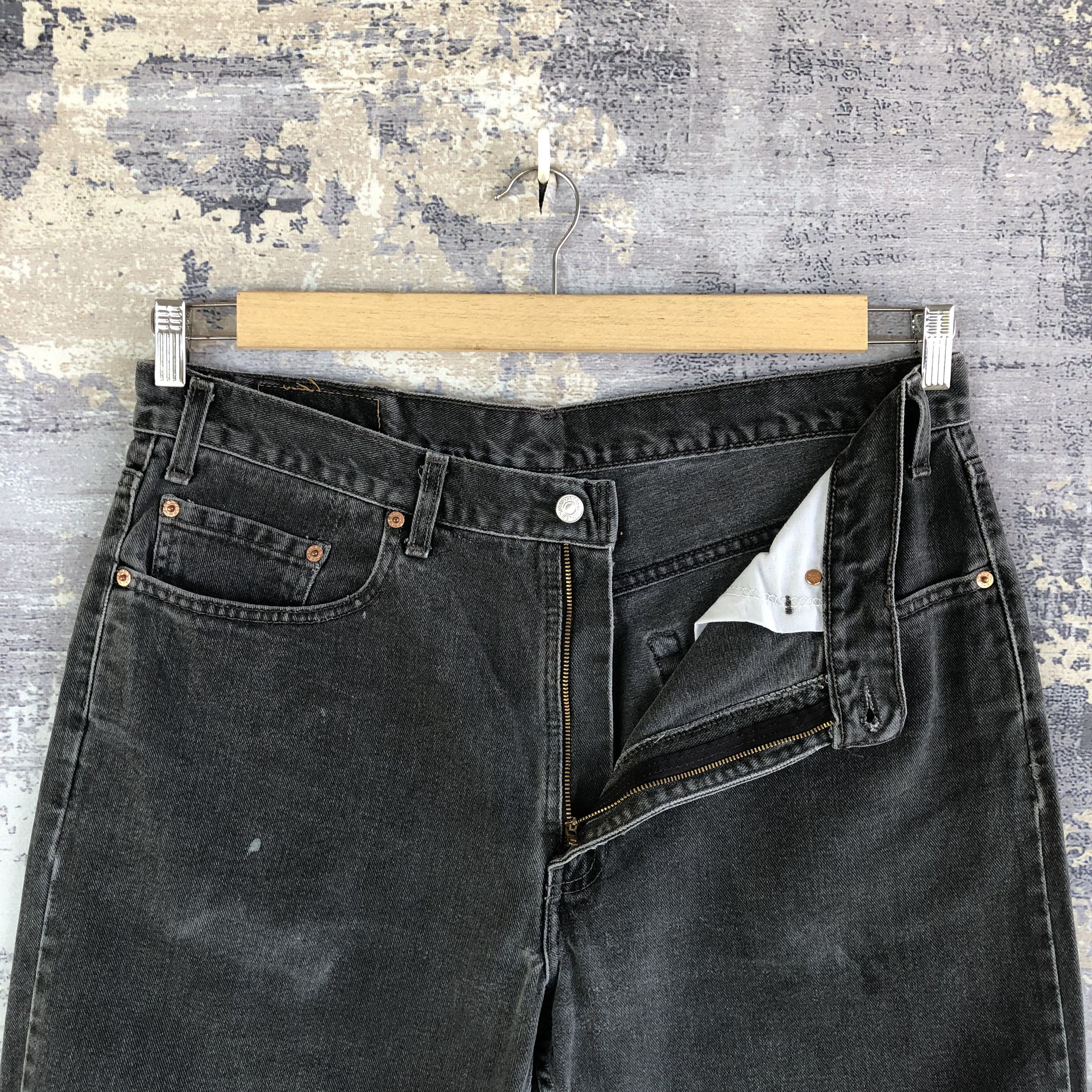 Levi's Vintage Levis 550 Jeans Super Black Levi's Faded Denim Size US 36 / EU 52 - 6 Thumbnail