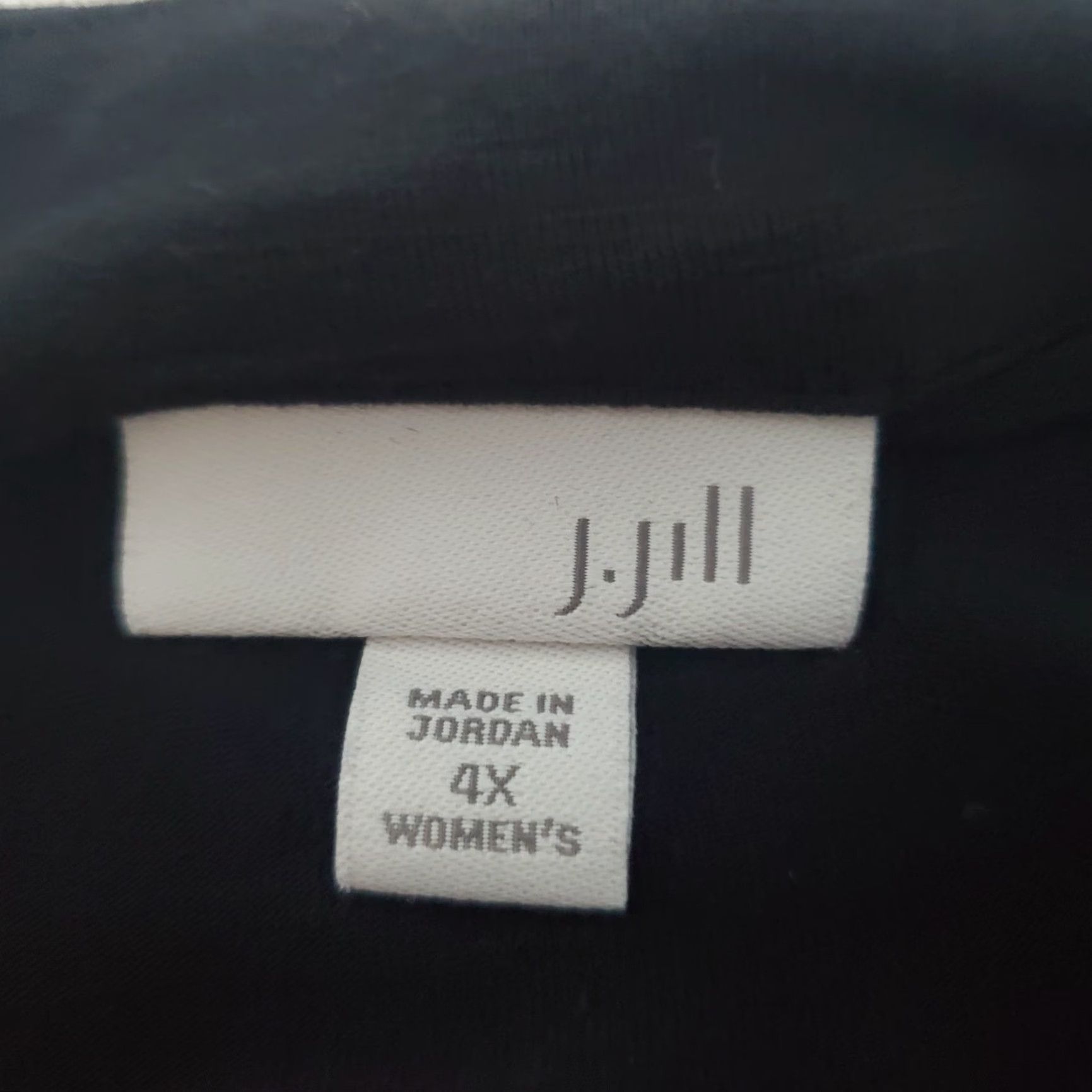 J. Jill J Jill Dress Plus Size 4X Black Short Sleeve Surplice Wrap Rayon Blend Stretch Size 40" / US 18 - 3 Thumbnail