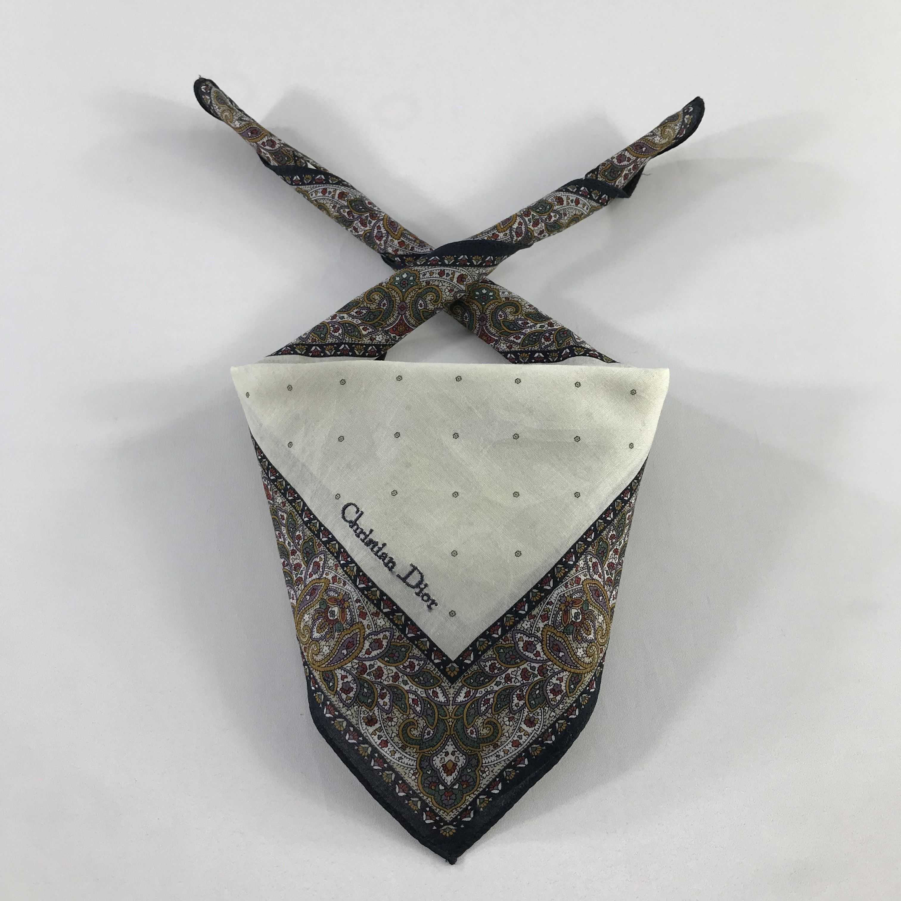 Christian Dior Monsieur × Vintage Christian Dior Bandana / Handkerchief / Neckerchief - S1011 Size ONE SIZE - 3 Thumbnail