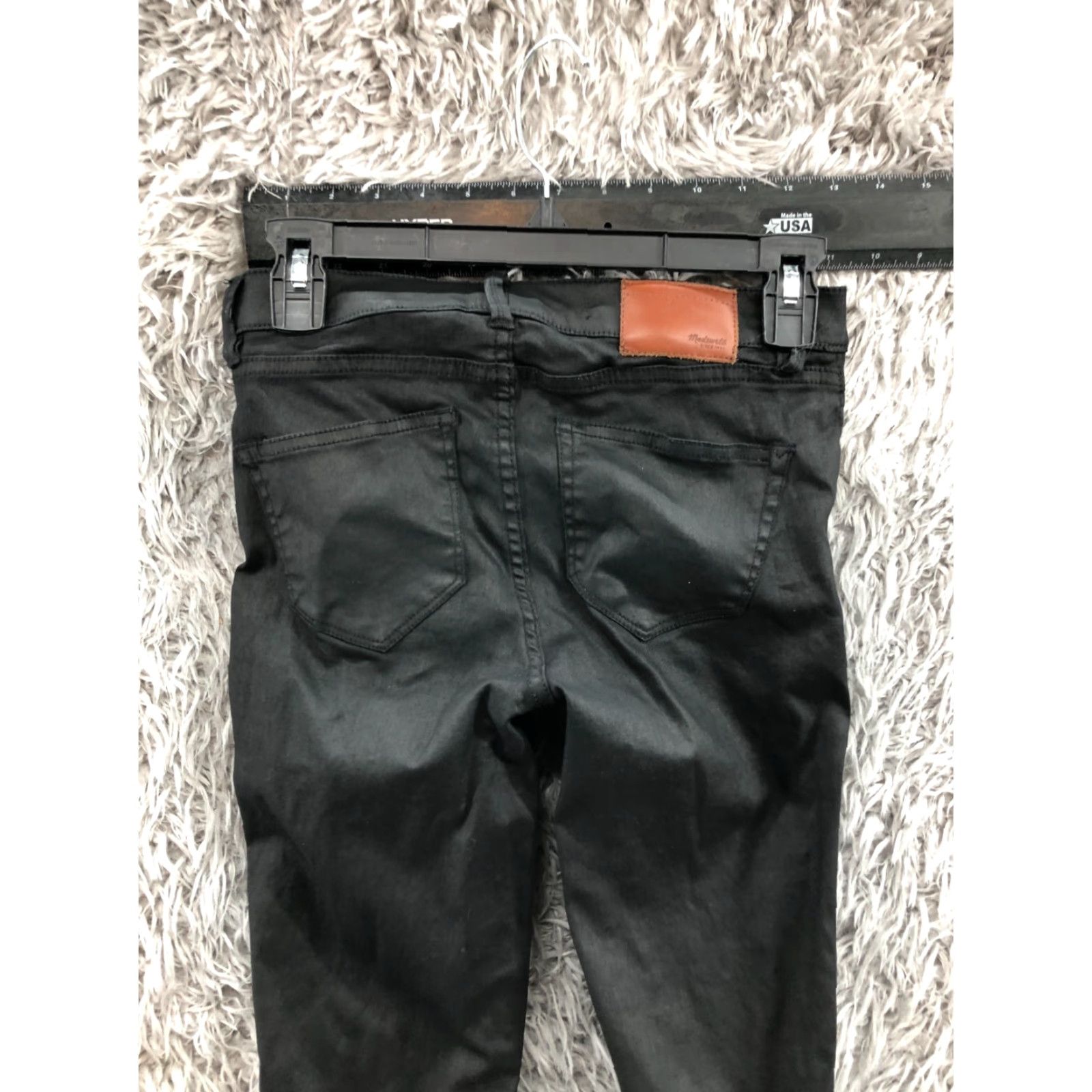 Madewell Madewell Skinny Jeans Regular Black Dark Wash 25 Women Denim 5-Pocket Button Zipper Inseam 29 Size 42" / US 20 - 6 Thumbnail