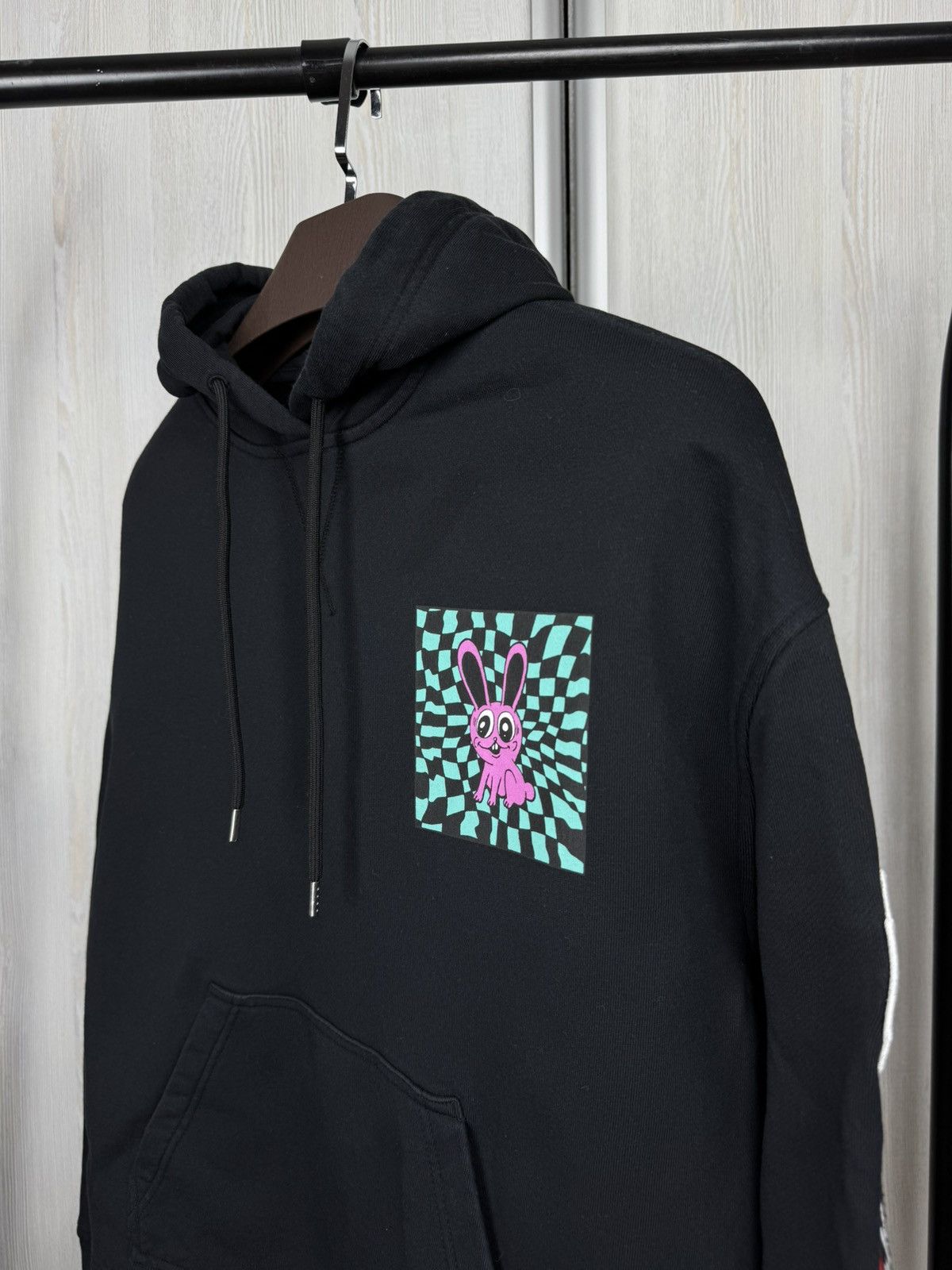 McQ Alexander McQueen McQ Alexander McQueen Black Acid Bunny French Terry Hoodie Size XXS / US 00 / IT 34 - 5 Thumbnail