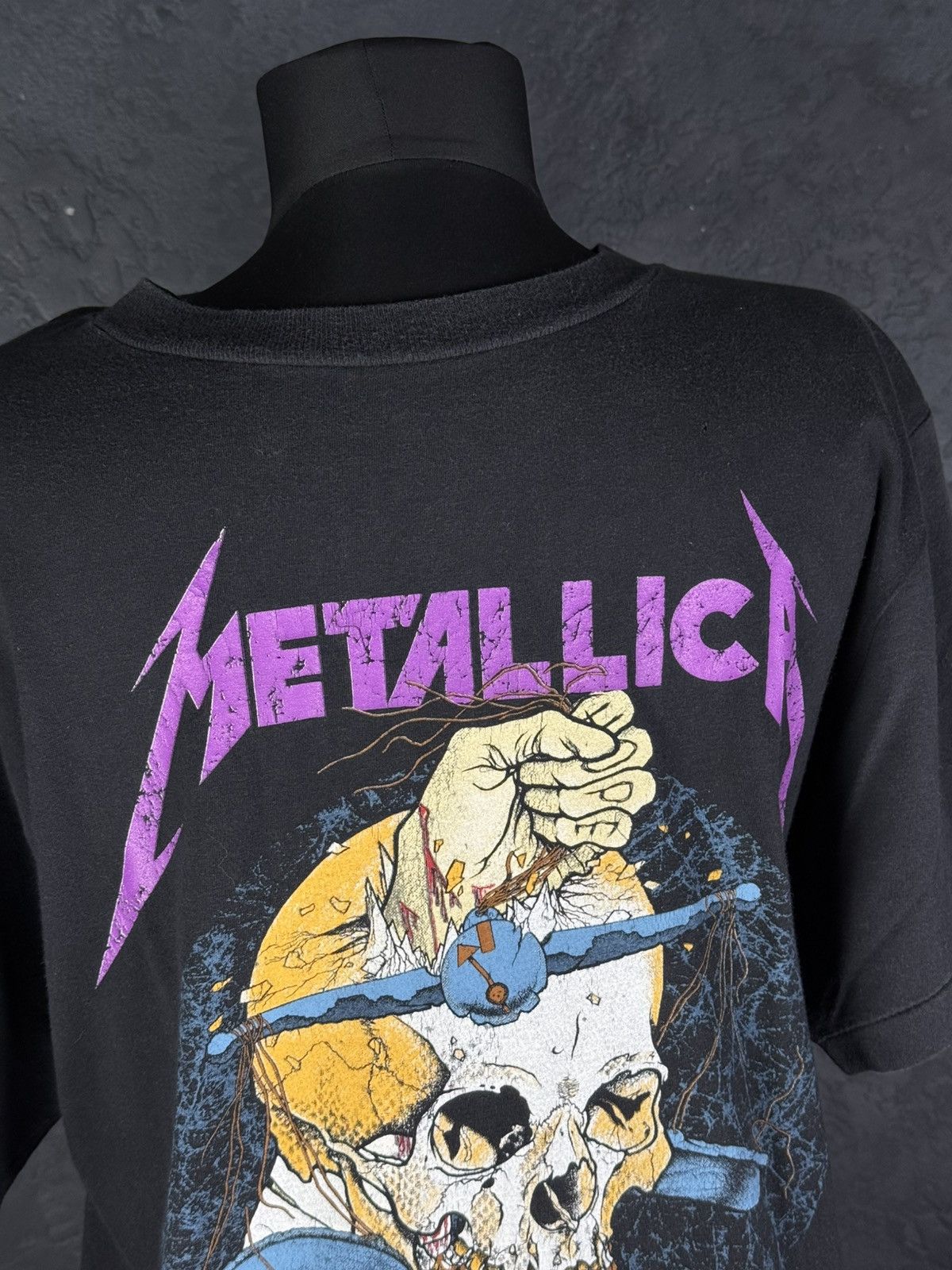 Band Tees 1988 Metallica Damaged Justice T-Shirt Vintage Big Logo Size US L / EU 52-54 / 3 - 4 Thumbnail