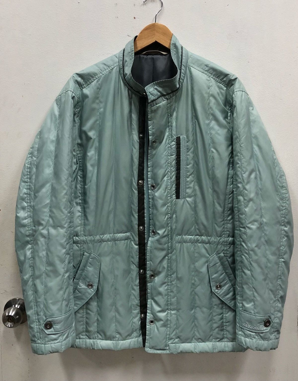 Japanese Brand Crocodile Quilted Light Puffer Jacket Size US L / EU 52-54 / 3 - 2 Thumbnail