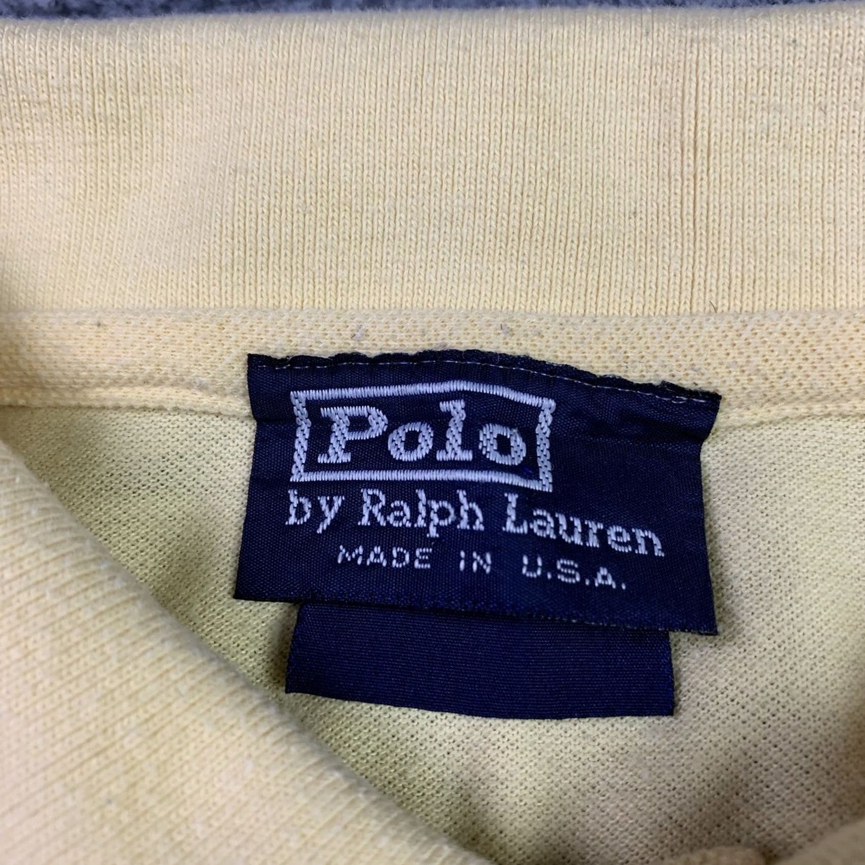 Polo Ralph Lauren VINTAGE Polo Ralph Lauren Polo Yellow Short Sleeve XL Mens Embroidered Logo USA 90s Size US XL / EU 56 / 4 - 2 Thumbnail