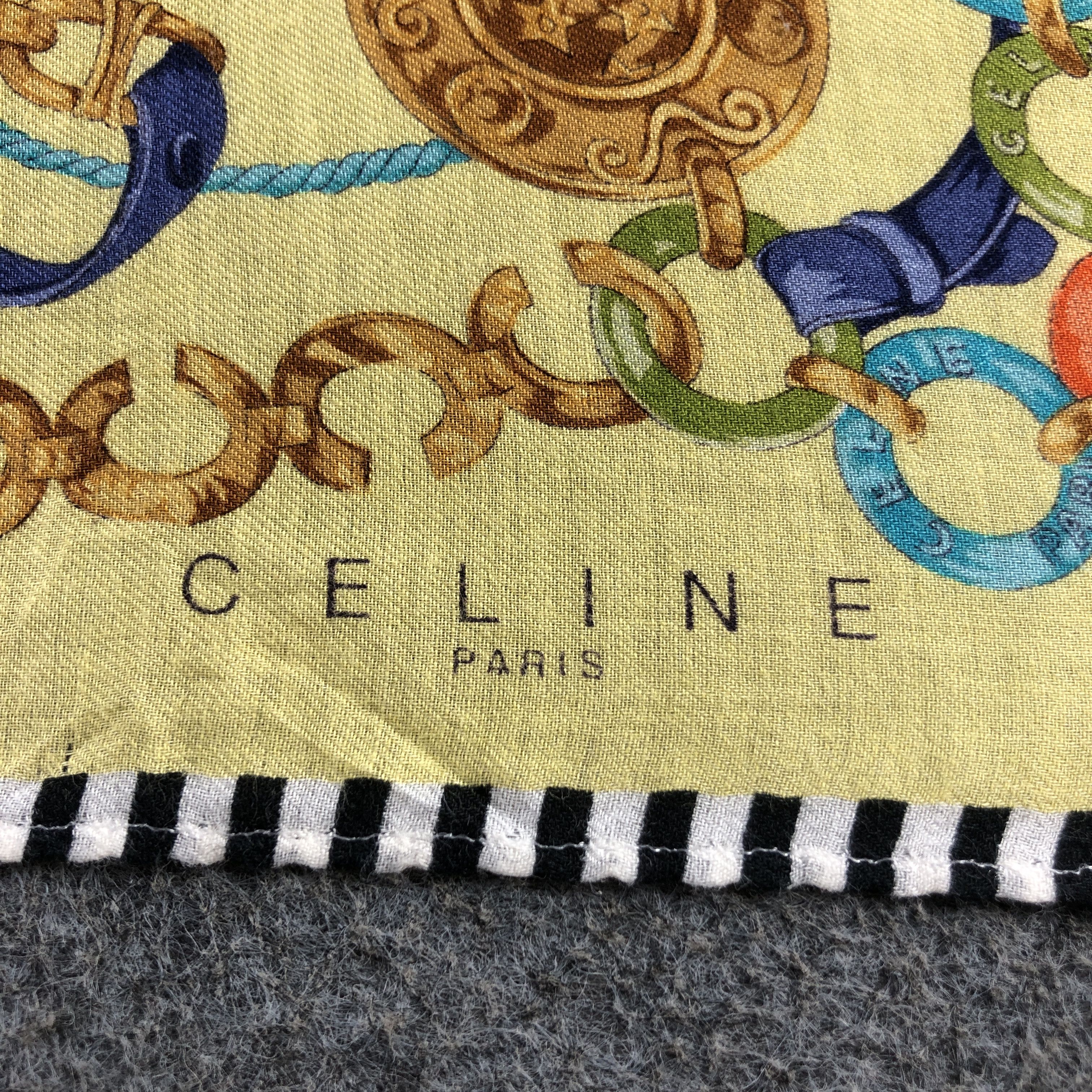 Vintage Celine Chains Handkerchief Neckerchief Bandana H2648 Size ONE SIZE - 4 Thumbnail