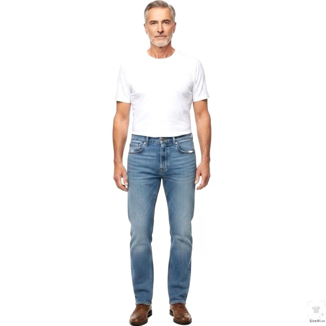 Levi's Levi's 502 Jeans Mens 36x30 Blue Light Wash Tapered Stretch Denim Zip Fly Regular Fit 5-Pocket Blue Mens Size US 36 / EU 52 - 4 Thumbnail