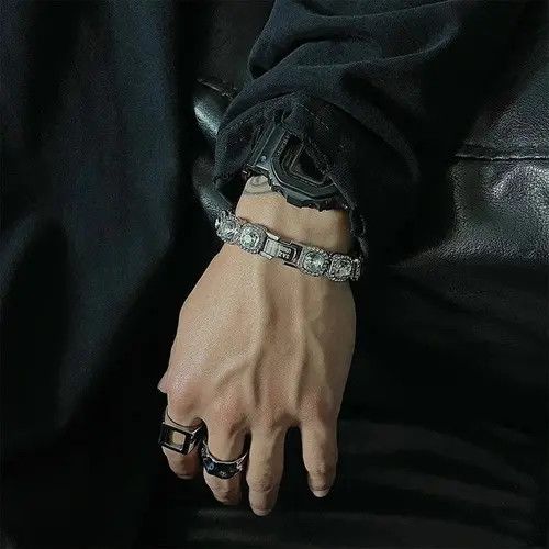 VIBE Fashion Square Beads Hip Hop Men's Bracelet Size ONE SIZE - 4 Thumbnail