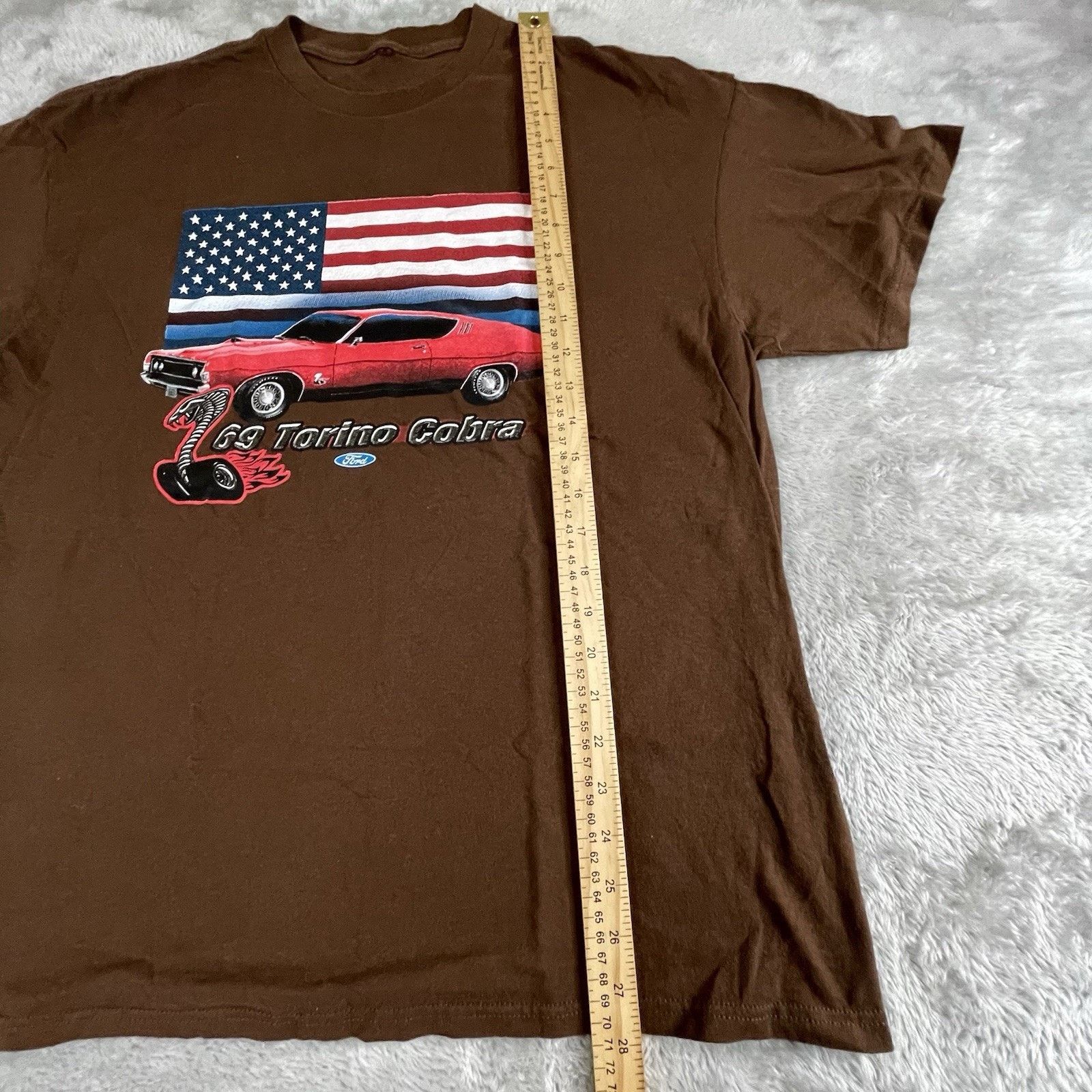 Gildan Vintage 69 Ford Torino Cobra Muscle Car T-shirt Size X-Large Size US XL / EU 56 / 4 - 5 Thumbnail