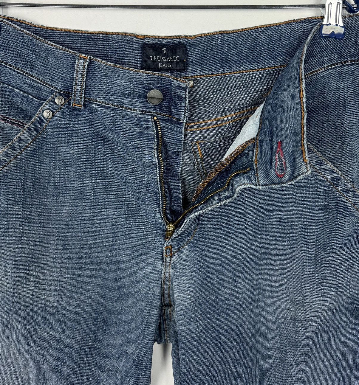 Designer Trussardi Denim Cotton Boot Pant Jeans Size US 34 / EU 50 - 11 Thumbnail