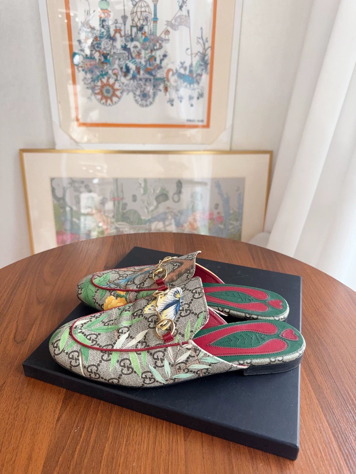 Gucci Gucci Floral Horsebit Slippers 38 9/10 Size US 7 / IT 37 - 6 Thumbnail