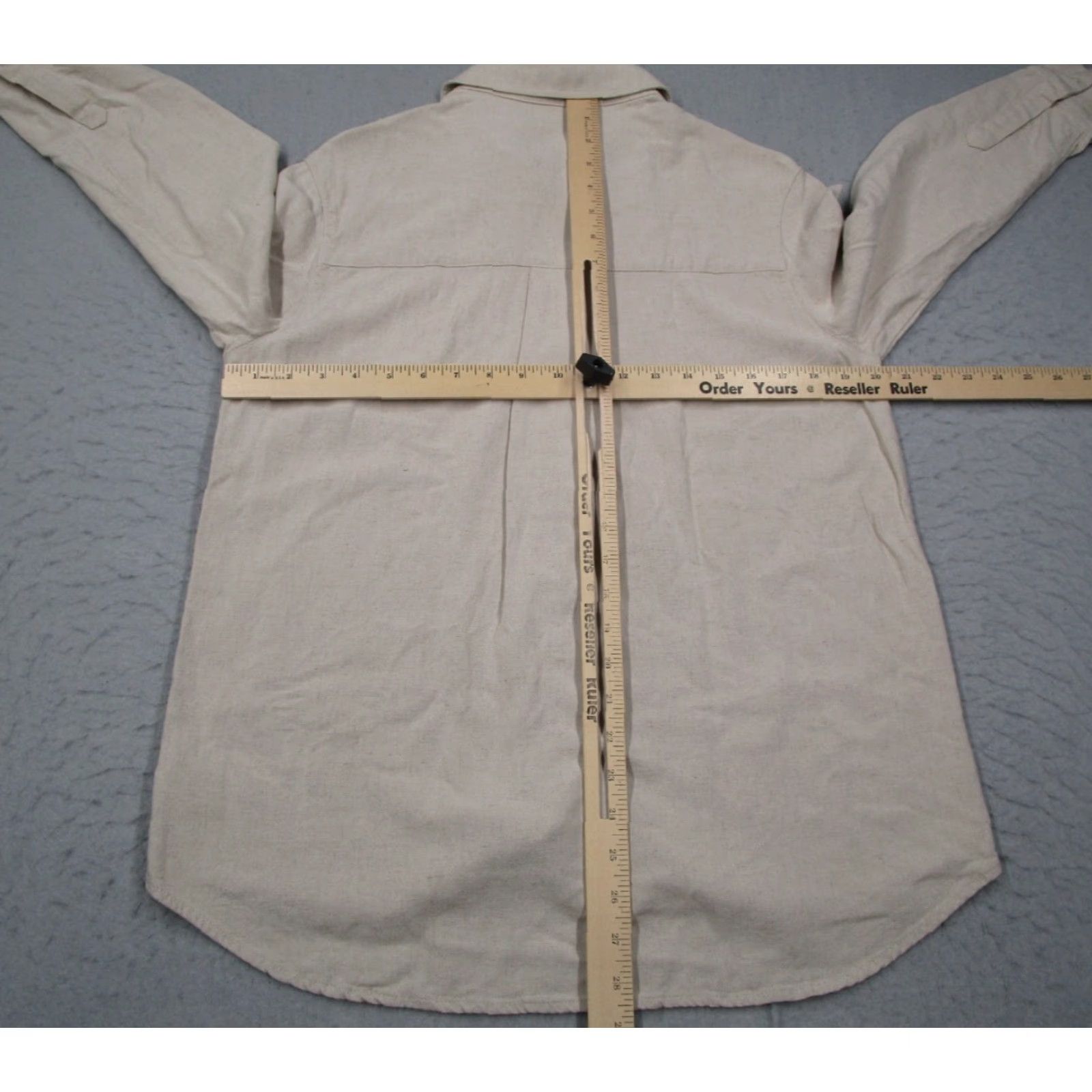 Vintage Saint Sofia Shirt Women 6 Beige Linen Blend Button Up Long Sleeve Travel Work Shirt Size M / US 6-8 / IT 42-44 - 5 Thumbnail