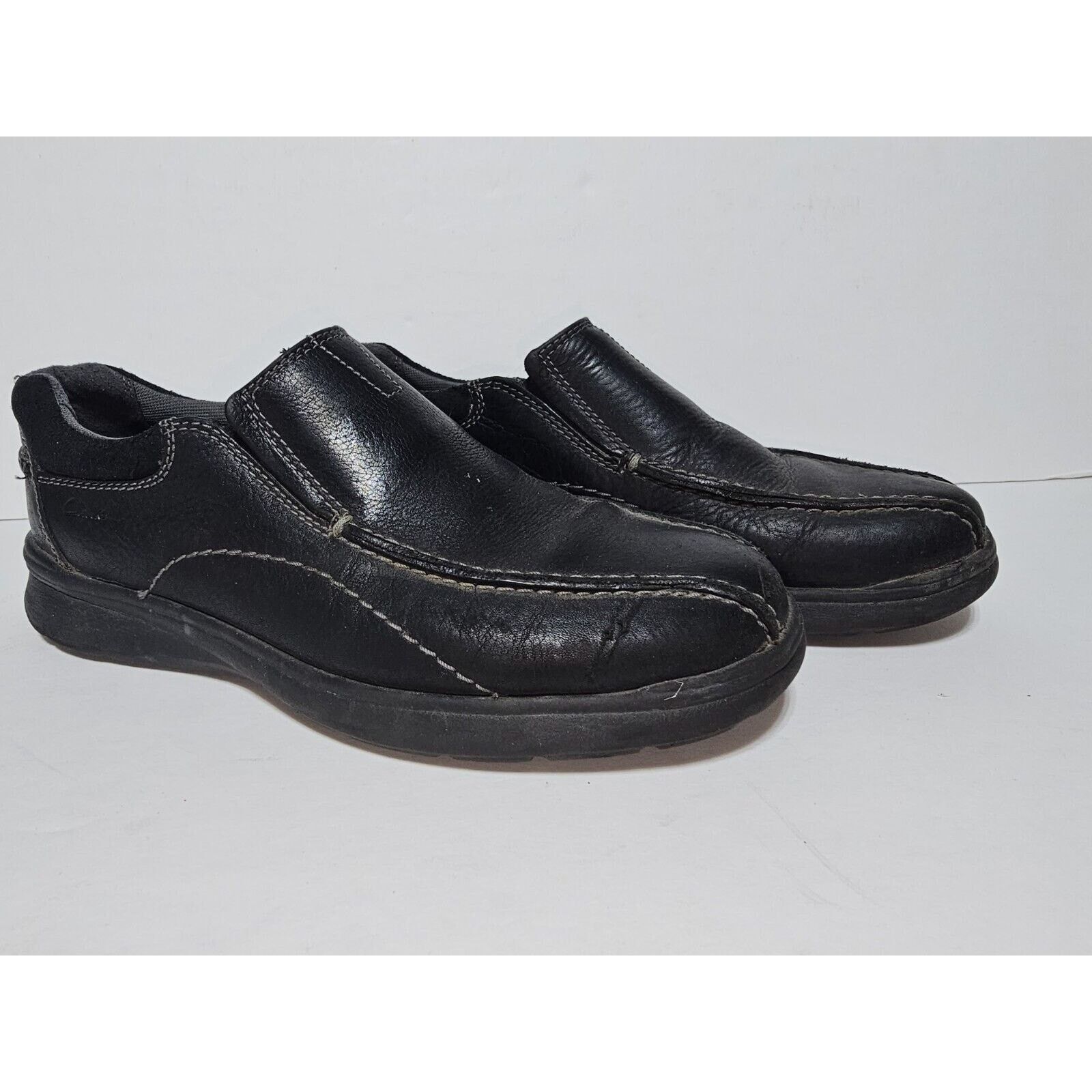 Clarks Clarks Men’ Black Leather Shoes Size 9M In Great Condition Size US 9 / EU 42 - 2 Thumbnail