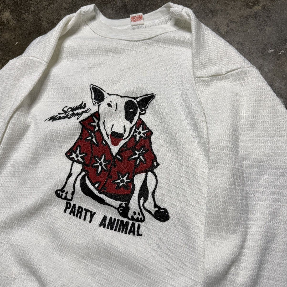 Vintage vintage 70s 80s spuds McKenzie party animal thermal knit Size US XL / EU 56 / 4 - 4 Thumbnail