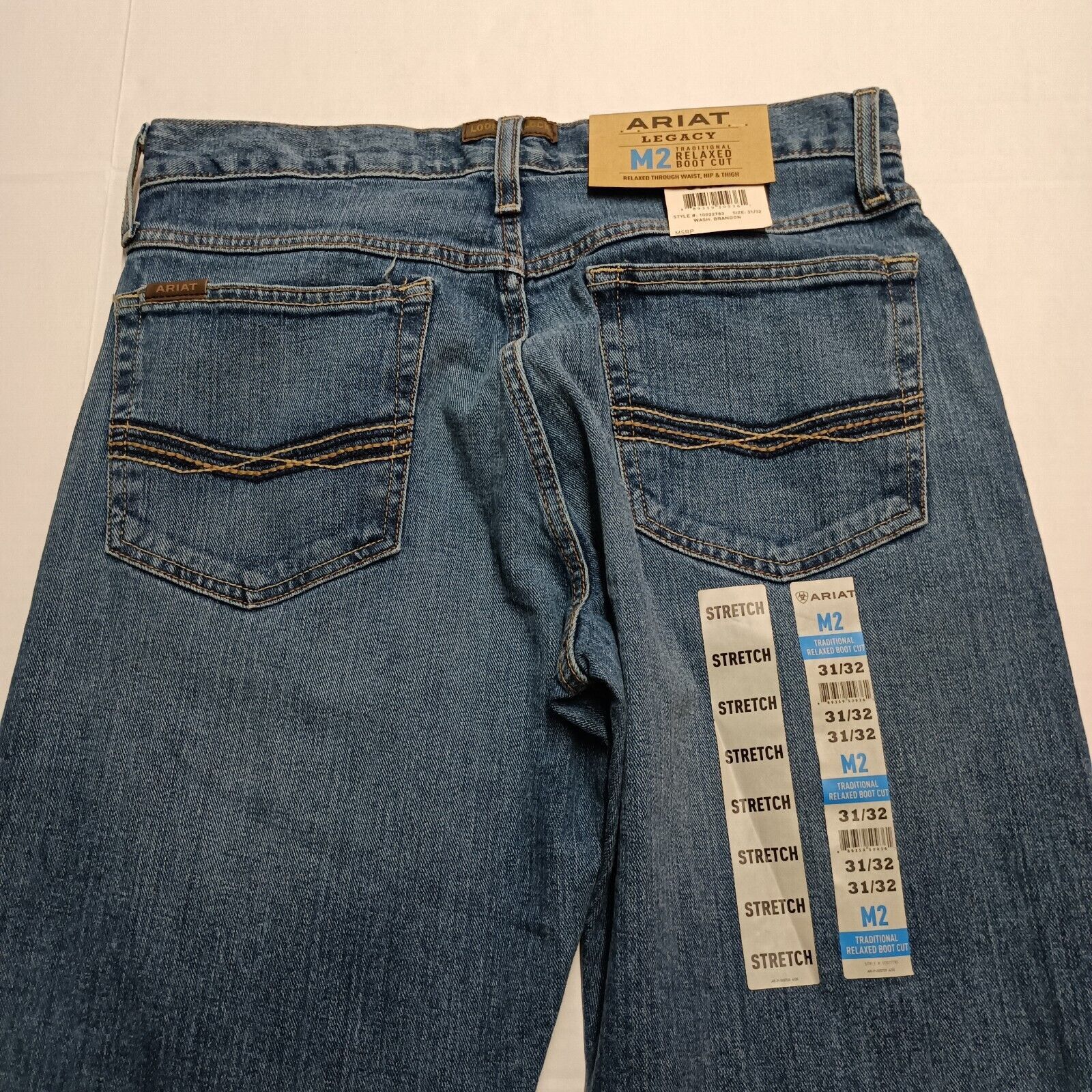 Ariat Ariat M2 Brandon Relaxed Boot Cut Jeans Men's 31x32 Blue Size US 31 - 8 Thumbnail