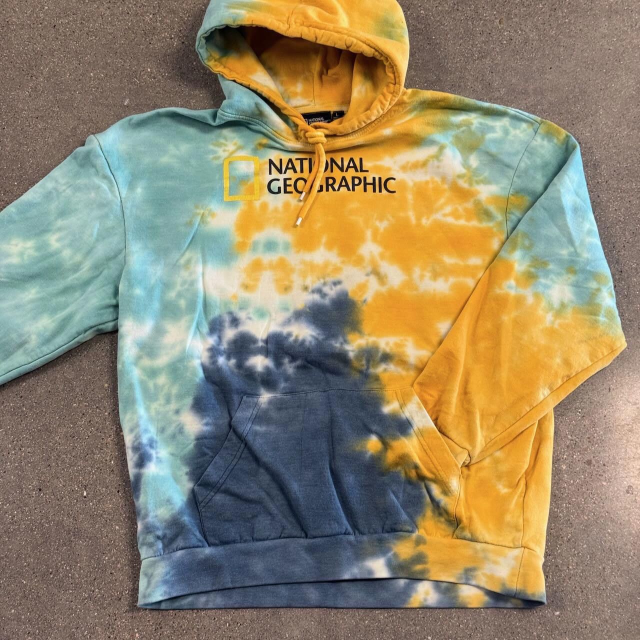National Geographic Men's L Bahamas Islands Tie Dye Hoodie