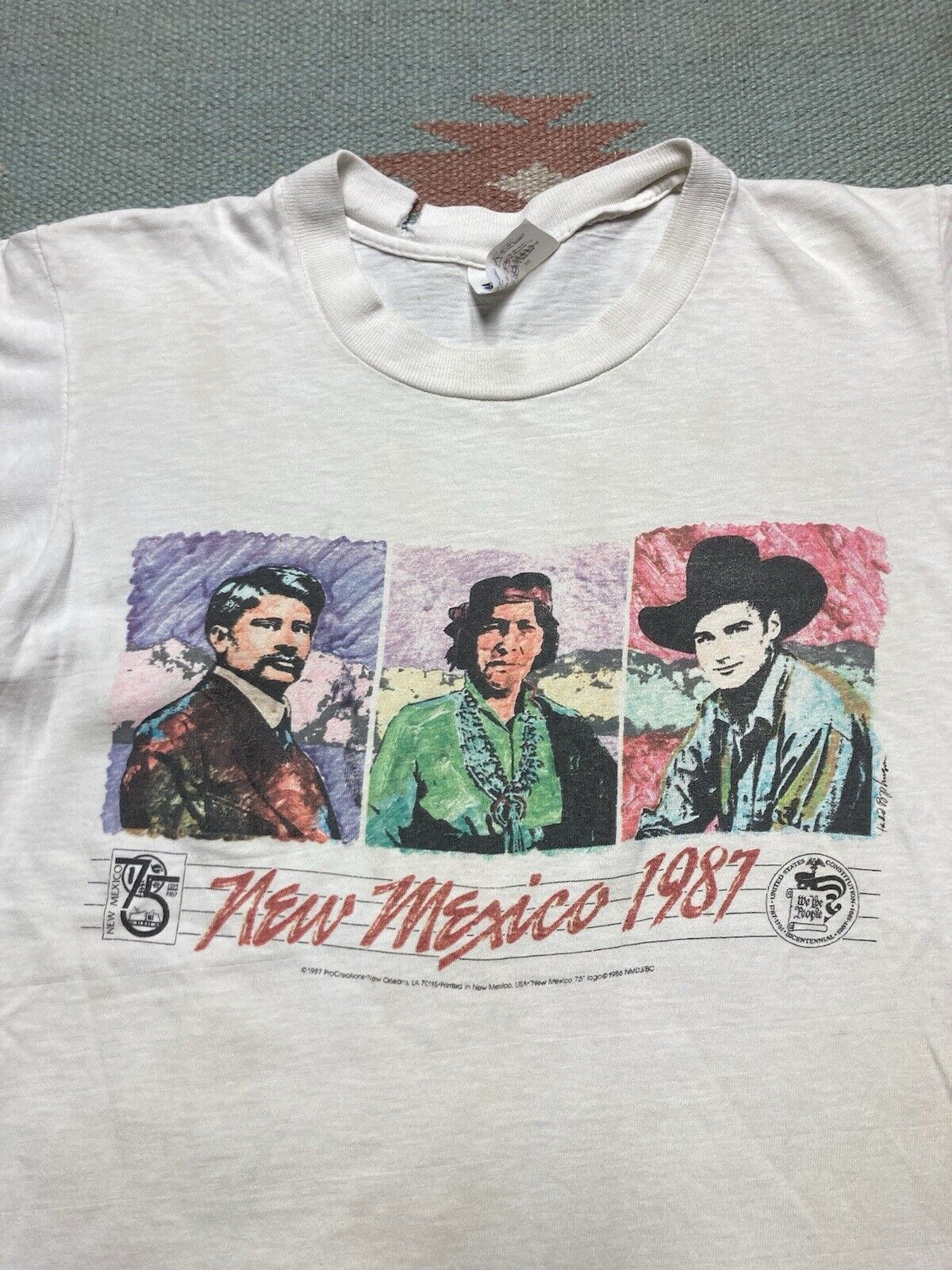 Vintage VTG 80s t shirt New Mexico 1987 thin soft single stitch S Size US S / EU 44-46 / 1 - 5 Thumbnail