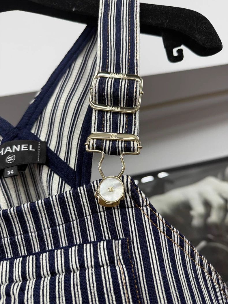 Chanel Chanel 25P vertical striped suspenders short top Size XXS / US 00 / IT 34 - 2 Thumbnail