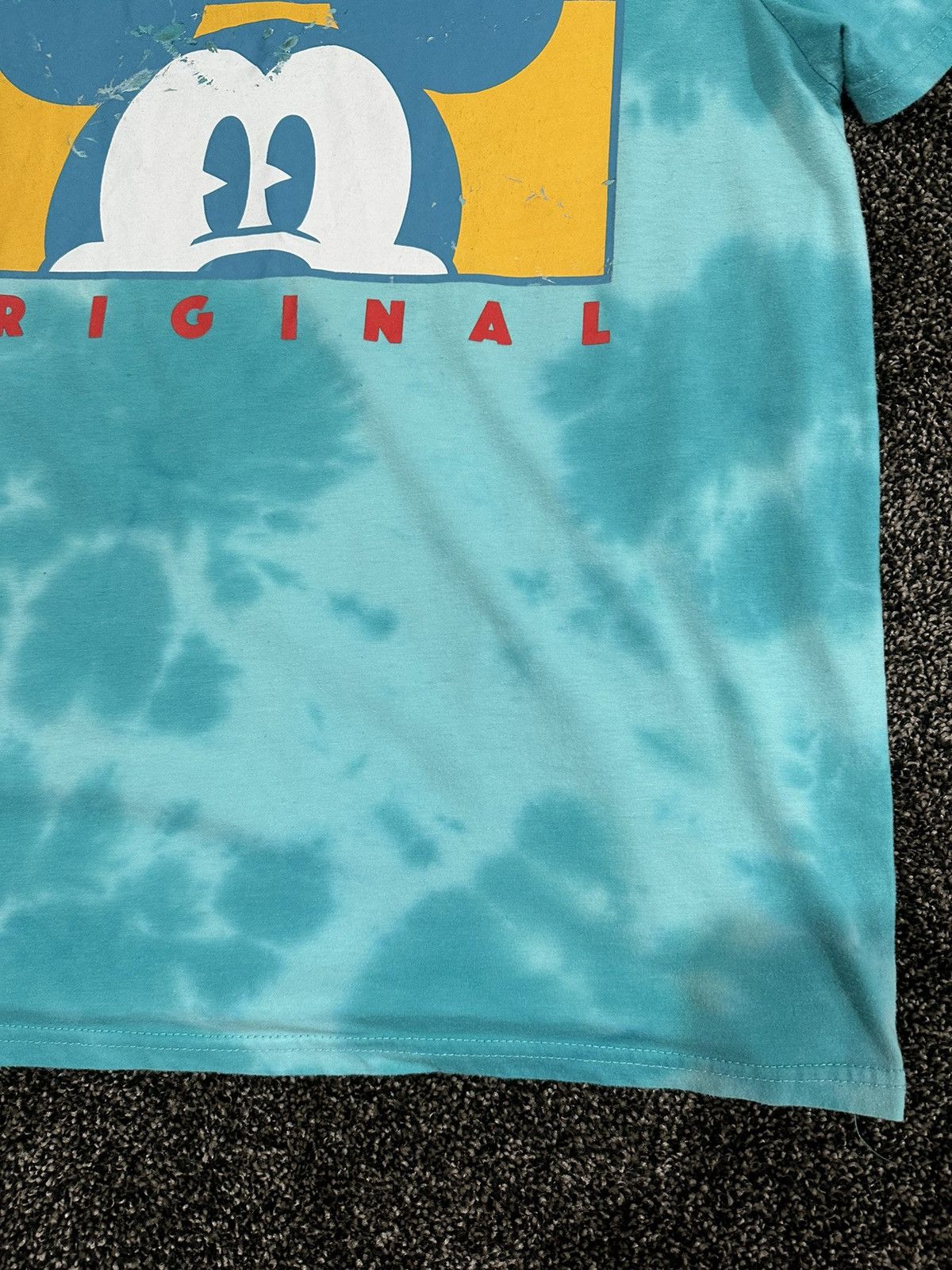 Disney × Mickey Mouse × Vintage Vintage Disney Blue Tie Dye Mickey Mouse T-Shirt Size US XL / EU 56 / 4 - 5 Thumbnail